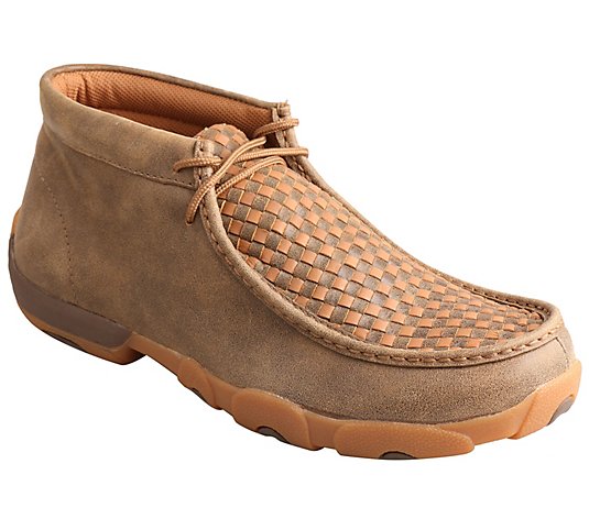 Twisted X Men's Basketweave Leather Chukka Driving Moccasins