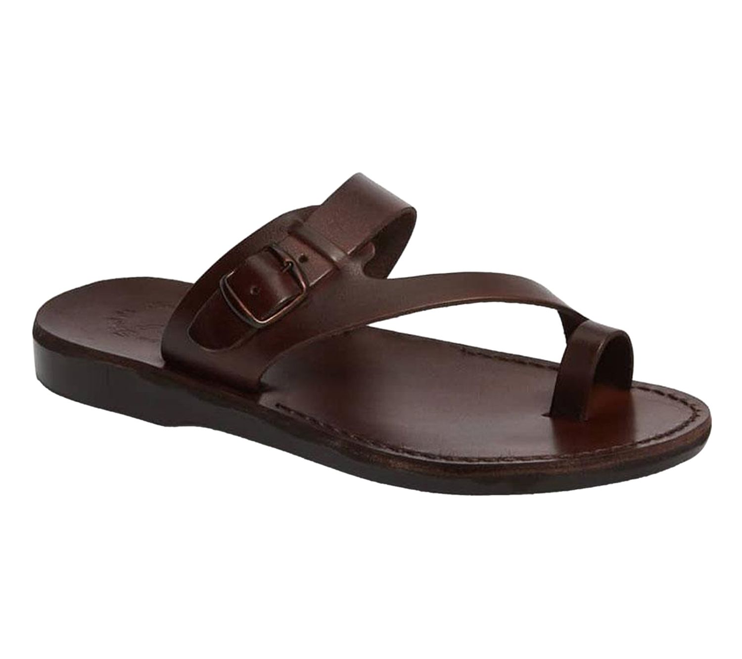 mens leather slide sandals