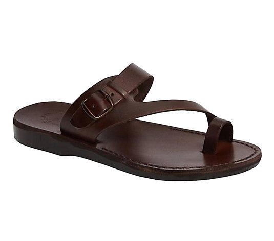 Jerusalem Sandals Men's Leather Slide Sandals -Abner
