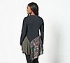 Truth + Style Mix Media Tunic with Printed Woven Panels, 1 of 2