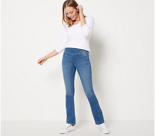 Laurie Felt Regular Knit Cambre Straight-Leg Clean Jeans