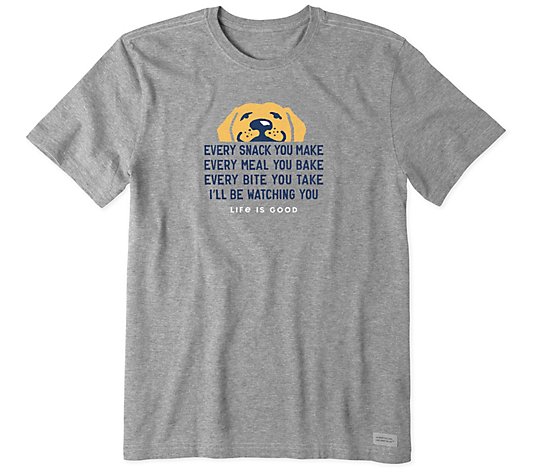 Life is Good Men's Gray I'll Be Watching You Crusher Tee
