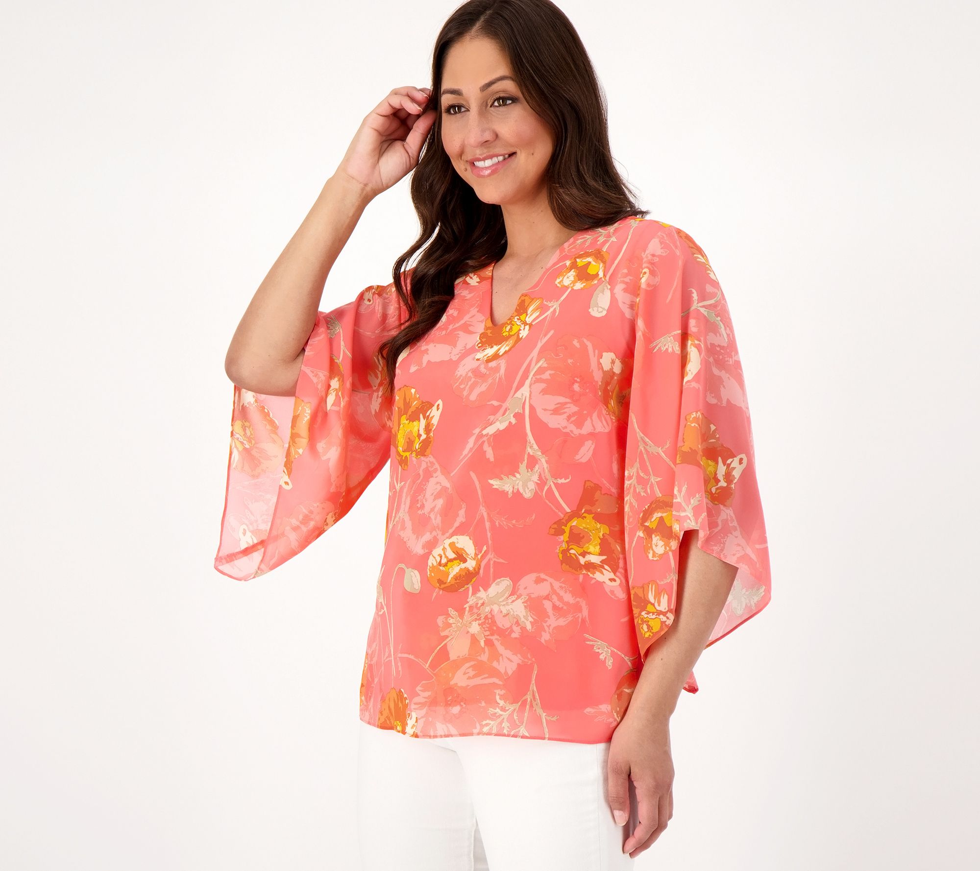 Belle by Kim Gravel Poppy Printed Blouse