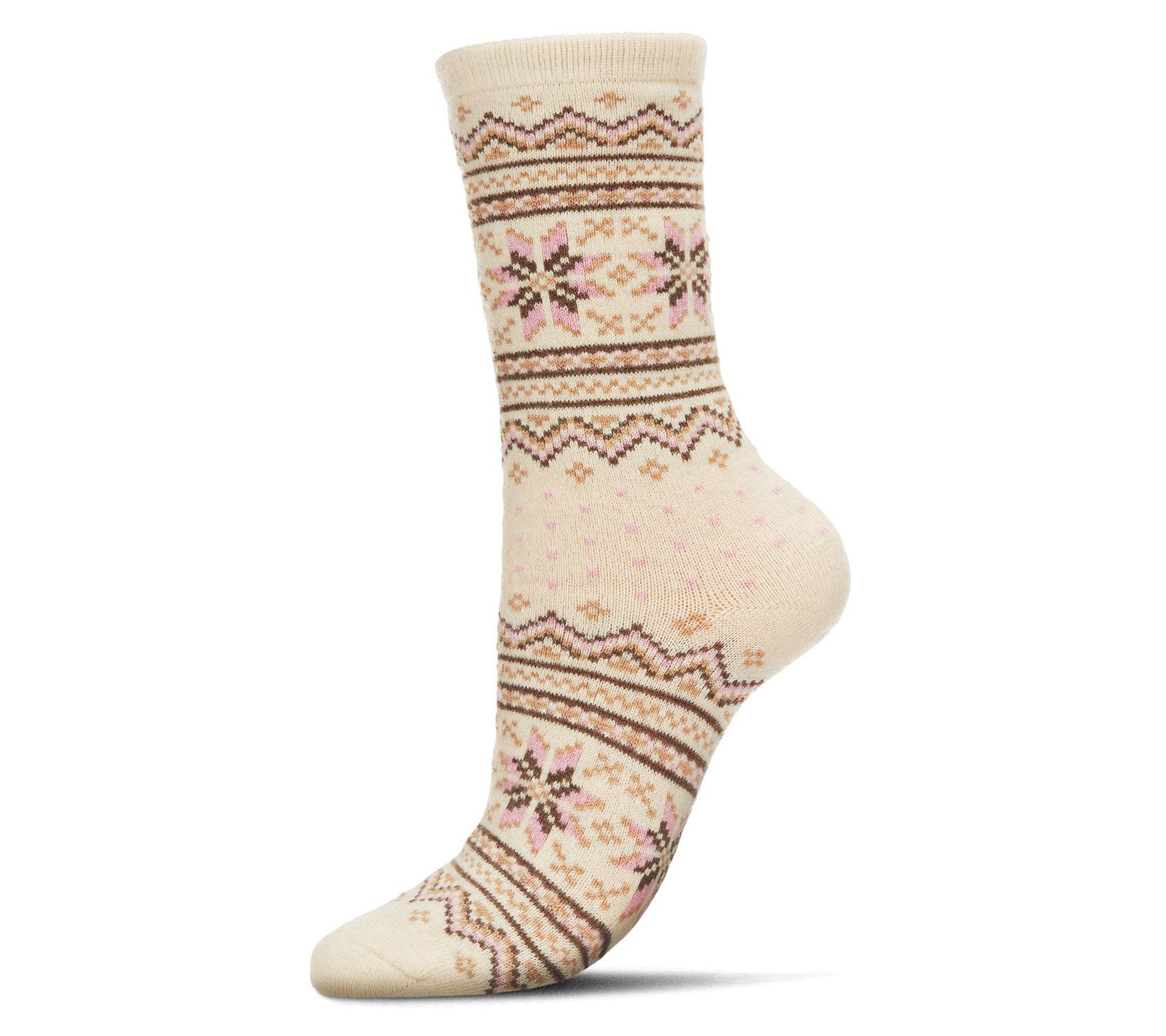 Memoi Fairisle Cashmere Crew Socks