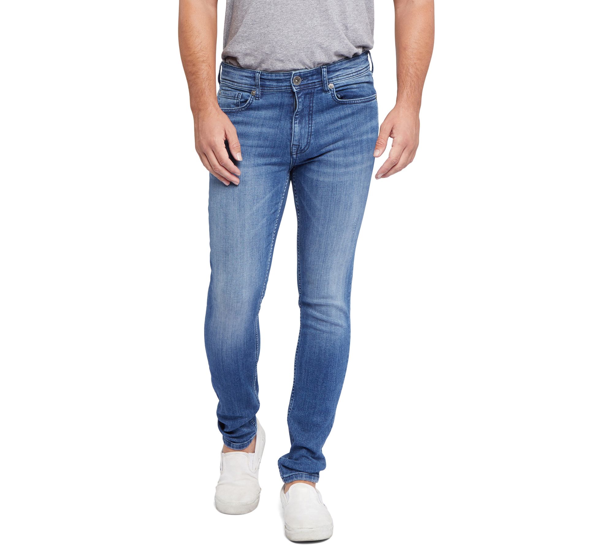 Seven7 Men's Super Slim 5-Pocket Jeans in Peacock Wash 