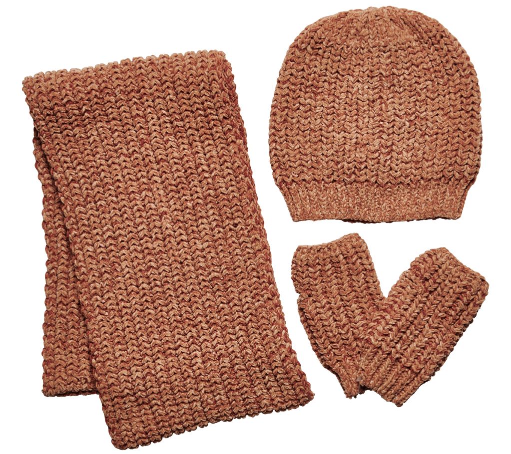 Four Buttons by San Diego Hat Chenille Knit Set