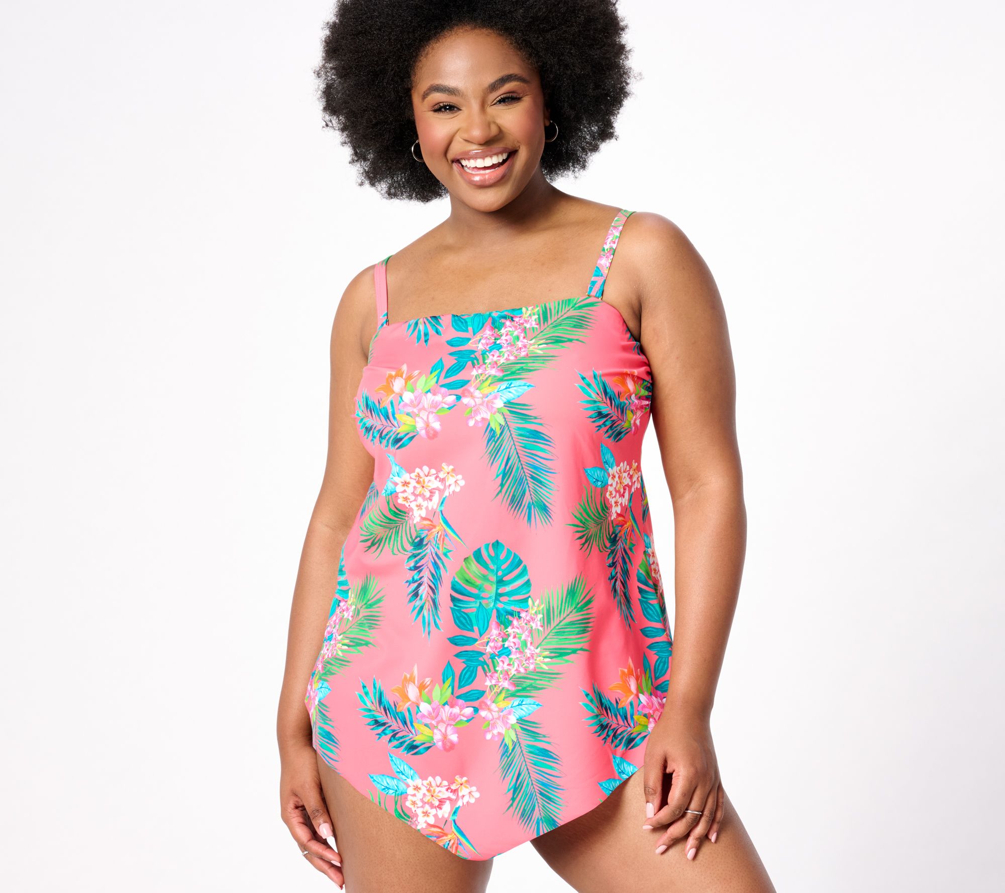 Kim Gravel x Swimsuits For All Scarf Tankini with Brief Set - QVC.com