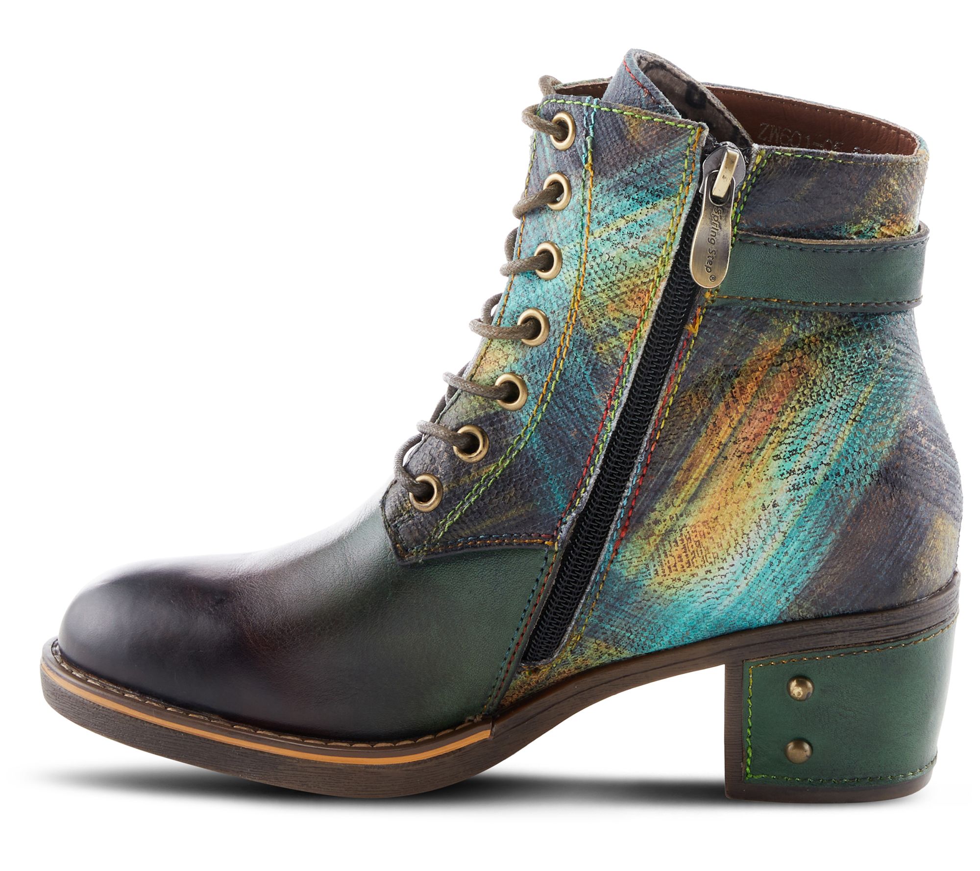 L`Artiste by Spring Step Lace-Up Booties - Harm onic - QVC.com
