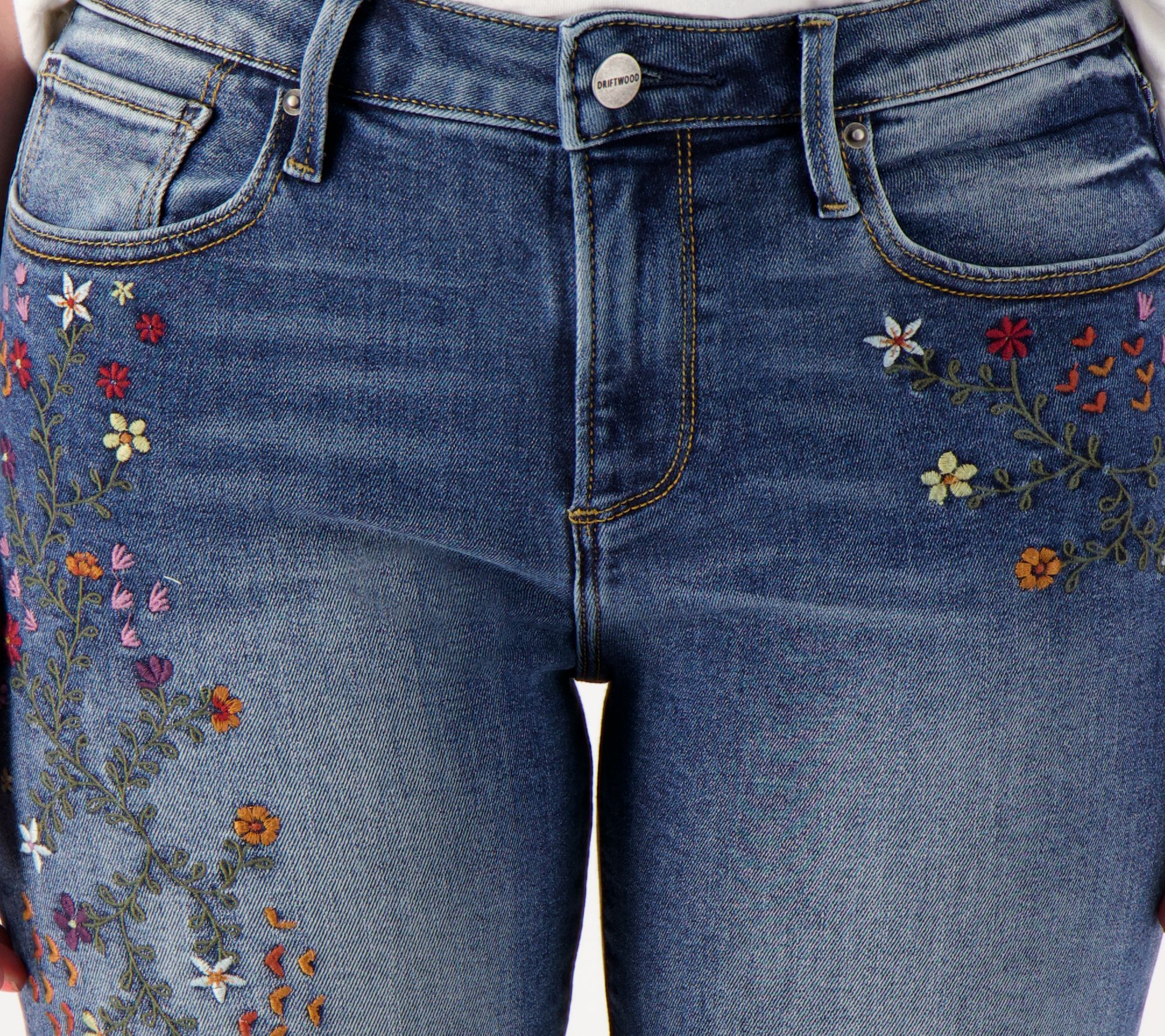 Driftwood Kelly Strawberry Blossoms Embroidered Jeans online