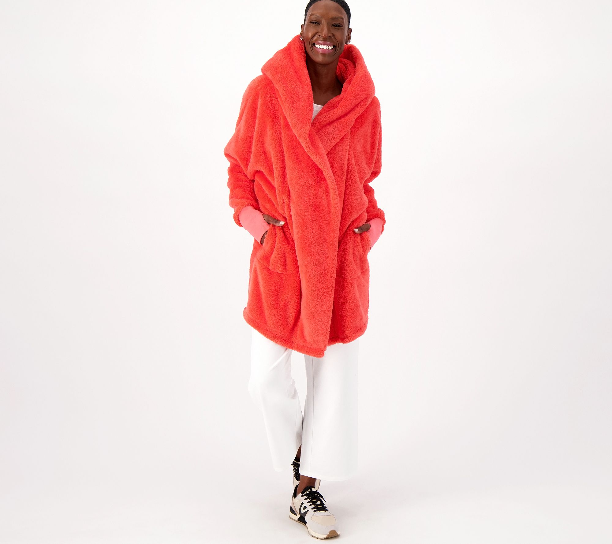 "As Is" Bumblebella Wellsoft Lite Plush Hooded Lounger