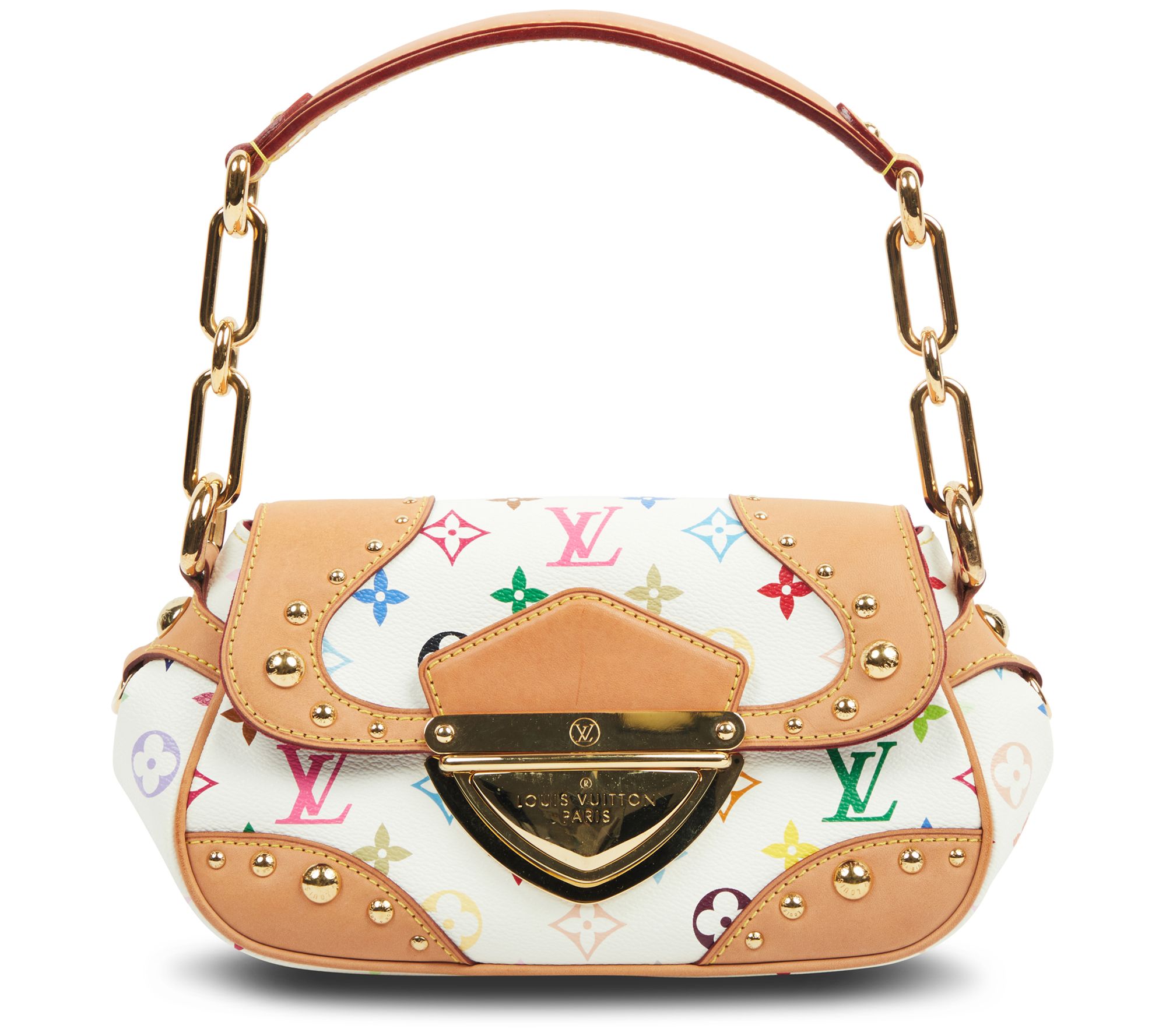 Pre-Owned Louis Vuitton Marilyn Monogram Multicolor White - QVC.com