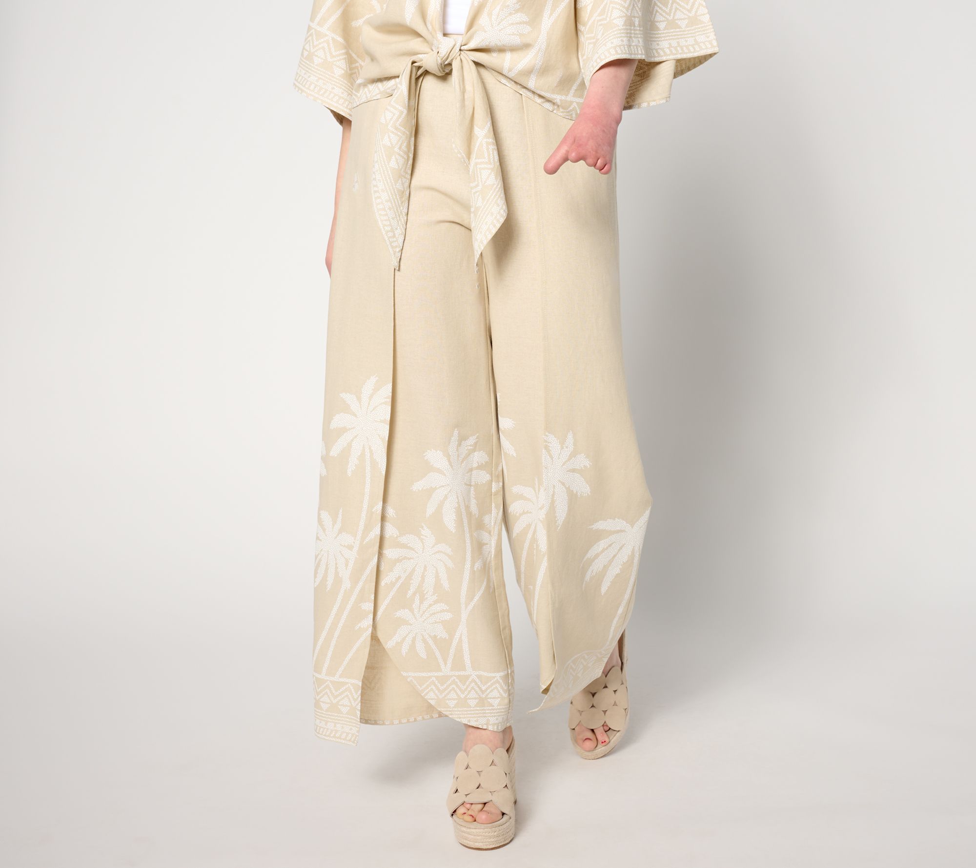 Bellisima by Kim Gravel Petite Boutique Palm Wrap Ankle Pant