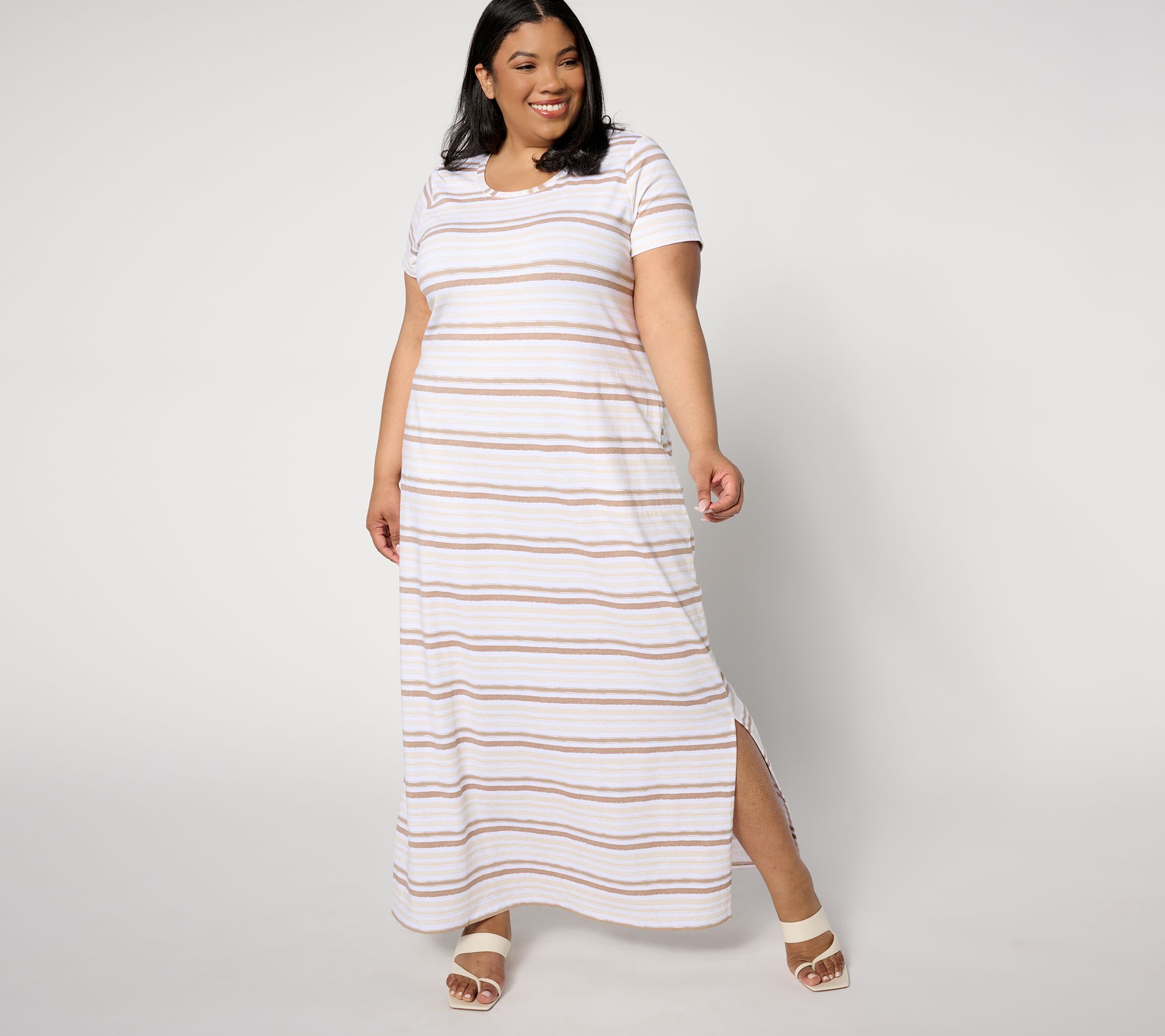 Isaac Mizrahi Live! Petite Bridgehampton Printed Maxi Dress