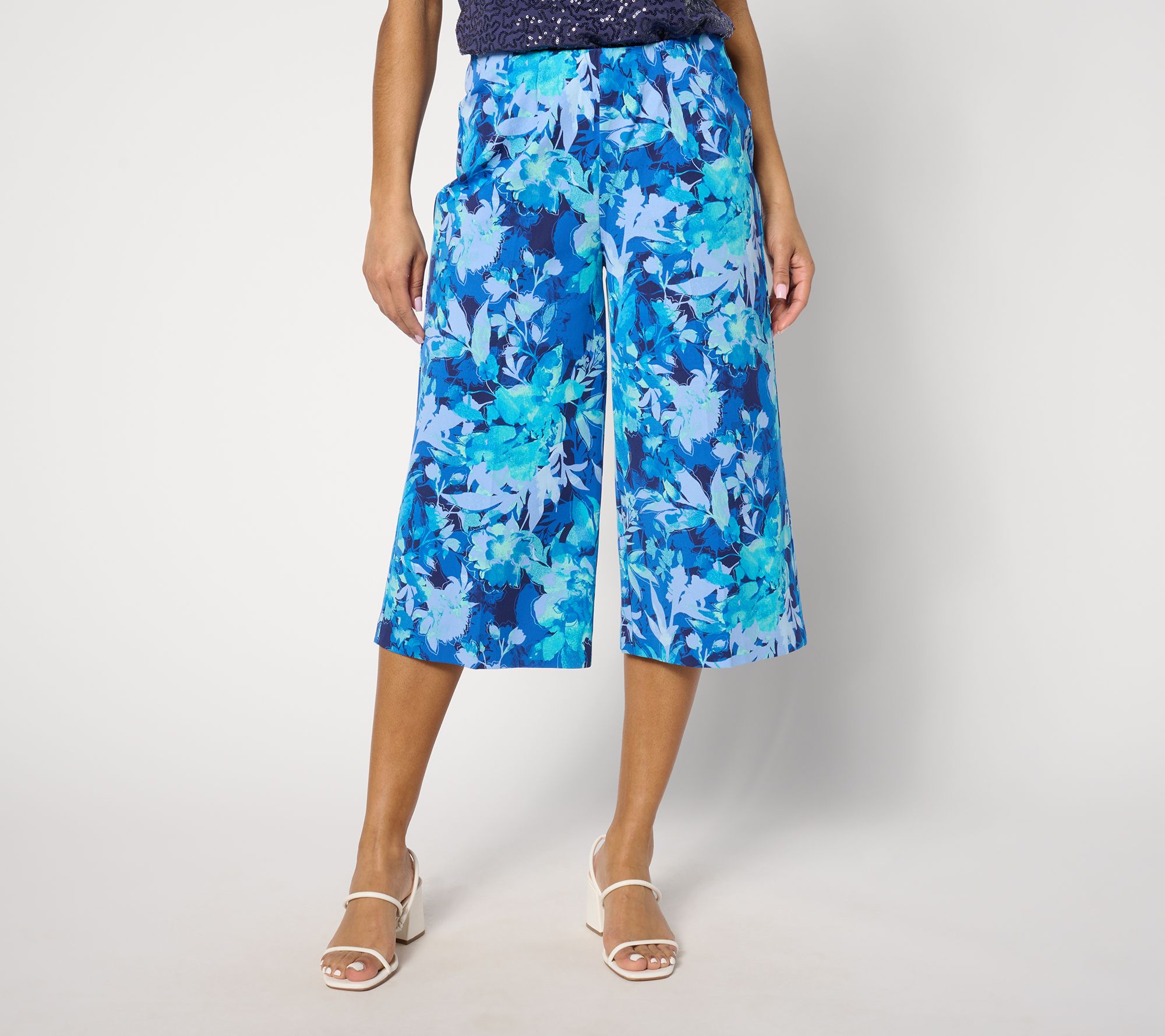 Isaac Mizrahi Live! Petite 24/7 Stretch Wide Leg Capri Pants