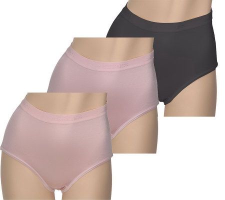 Breezies Set of 3 Nylon Lycra Women's Briefs with UltimAir 