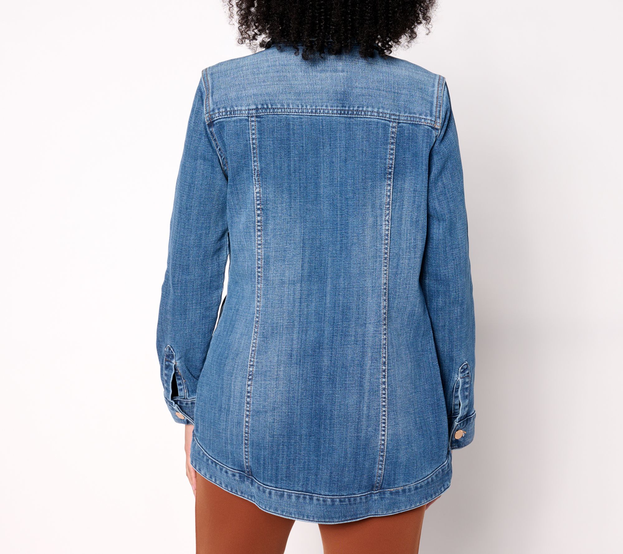 Liverpool Los Angeles High-Lo Shirt Jean Jacket - QVC.com