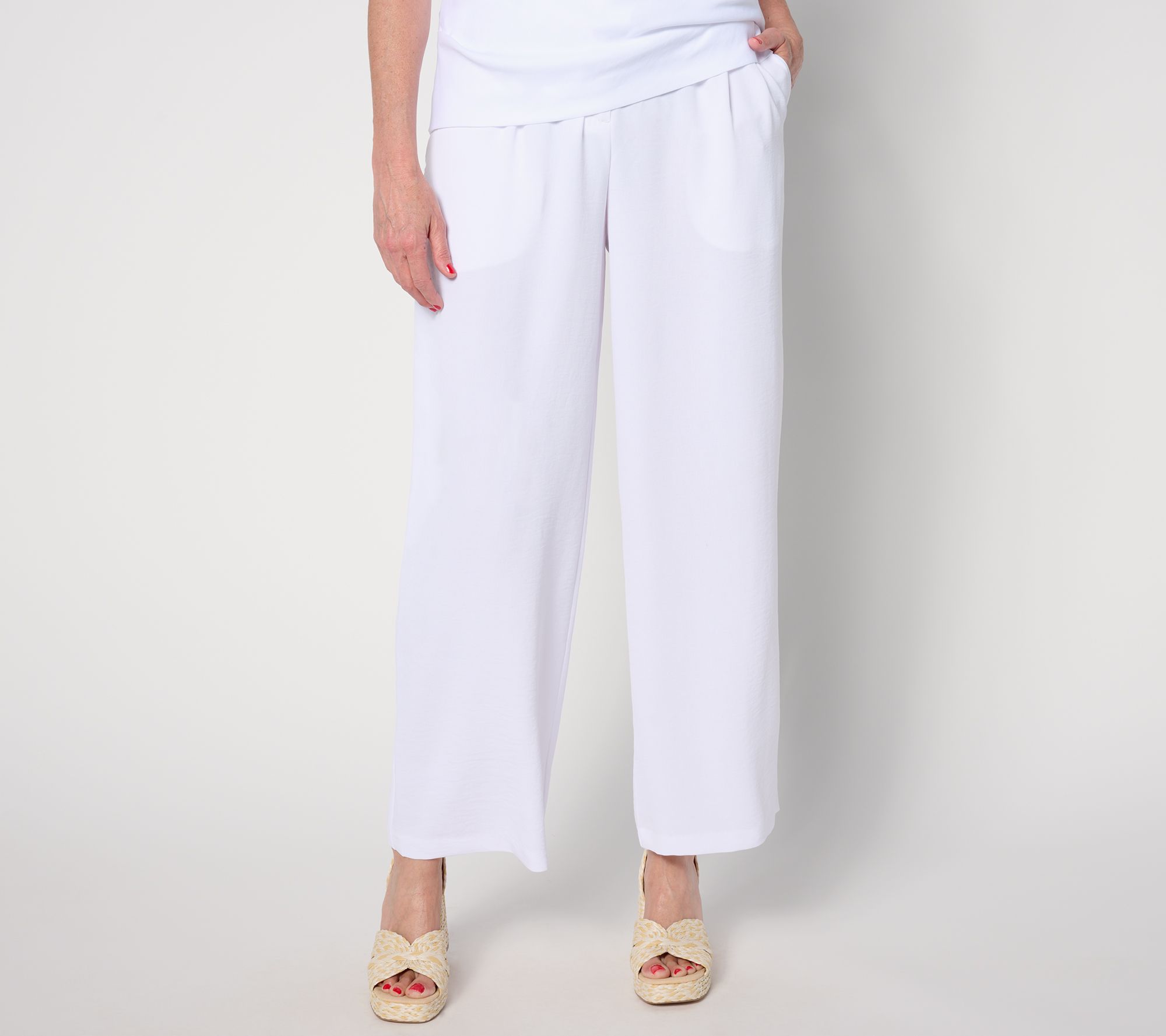 nicole by Nicole Miller High-Waisted Crepe Ankle Pant