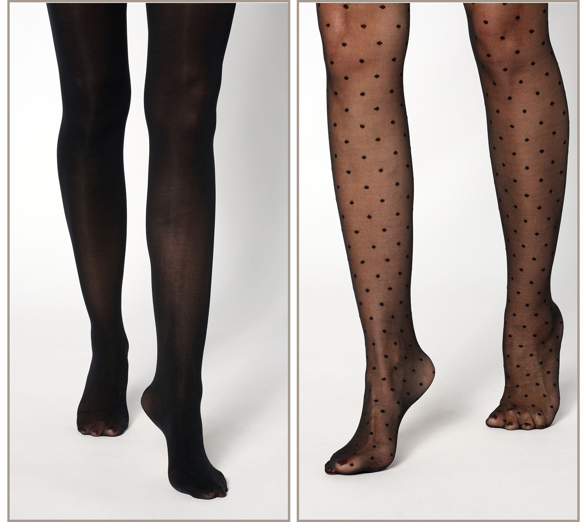 As Is Amiee Lynn Accessories Set of 2 Tights