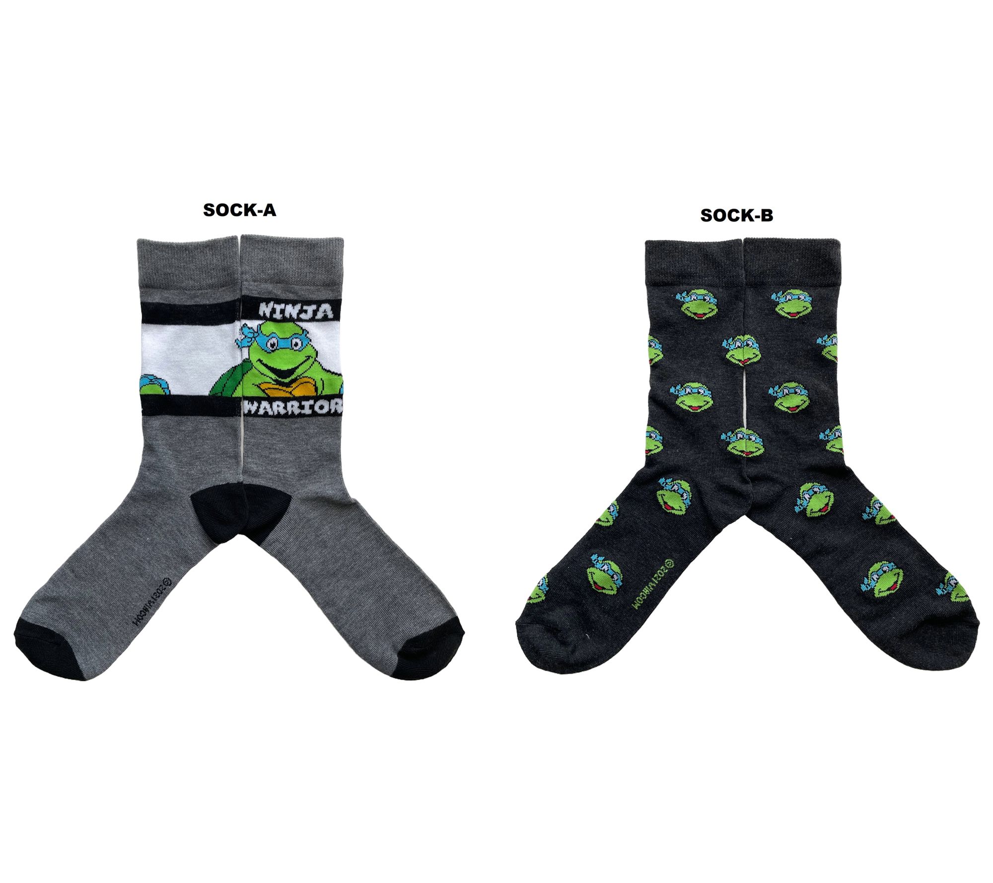 Teenage Mutant Ninja Turtles M en's Crew Socks Set - 2 Pair