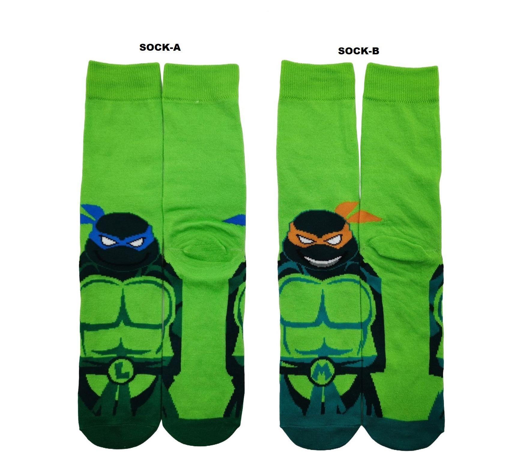 Teenage Mutant Ninja Turtles M en's Crew Socks Set - 2 Pair