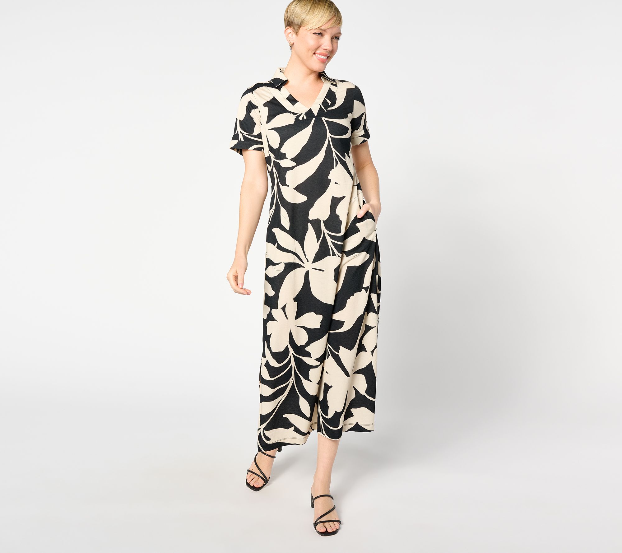 "As Is" Belle Beach by Kim Gravel Regular Cabana Knit Maxi Dress