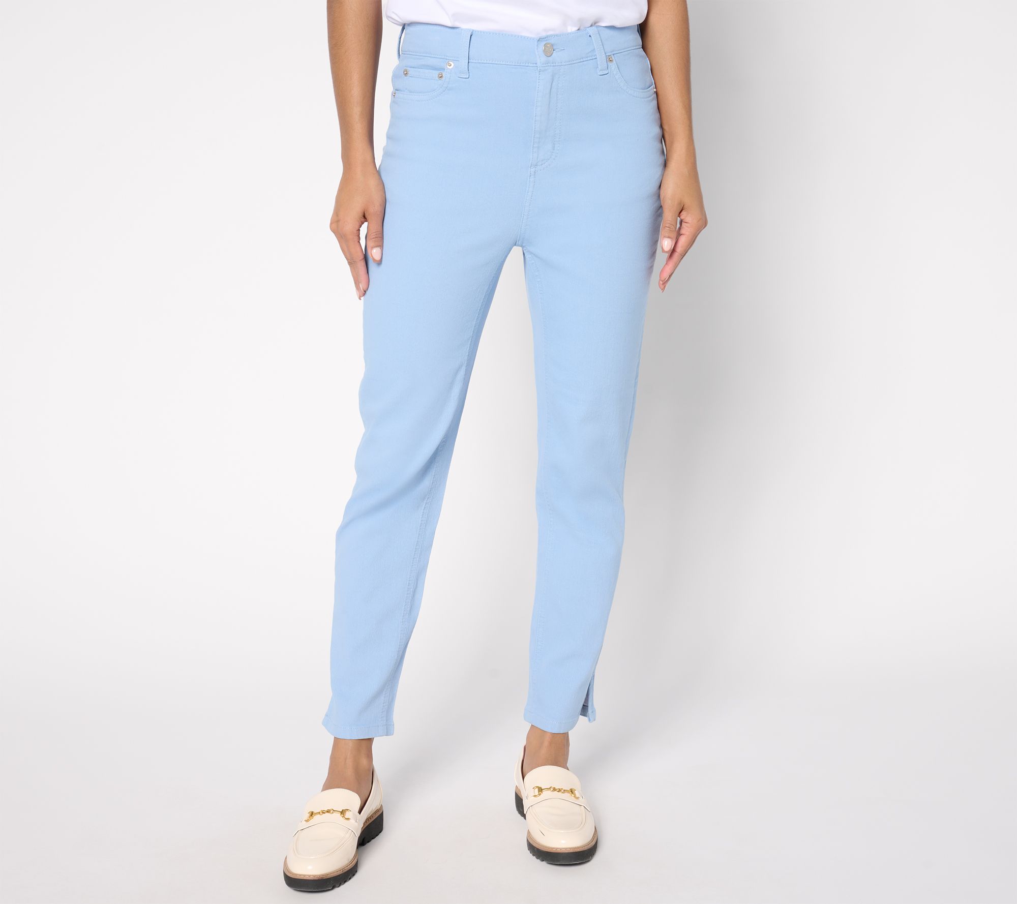 Denim & Co. Petite Classic Stretch Color Ankle Jean