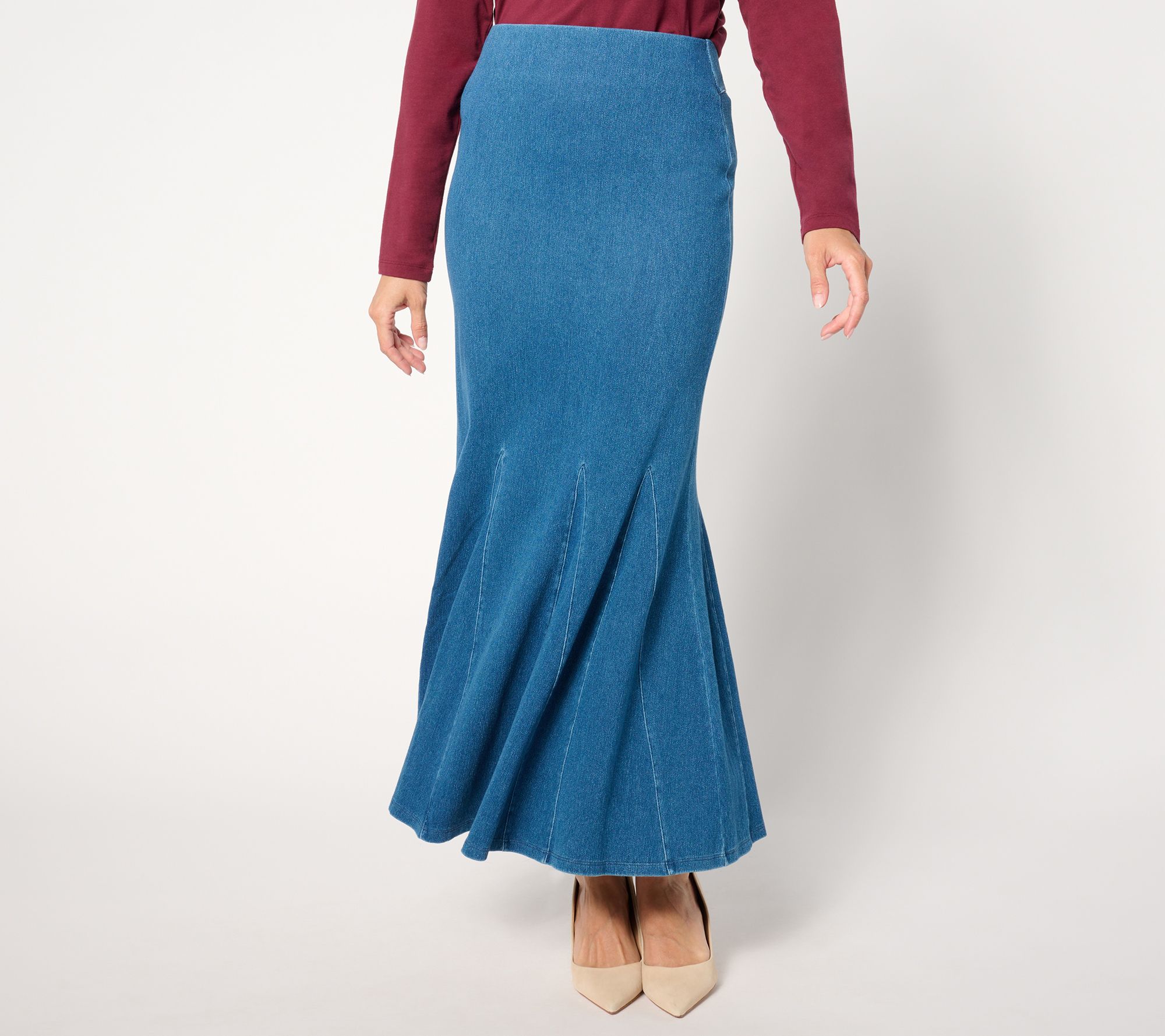 "As Is" Women With Control Regular Prime Stretch 2 Godet Skirt