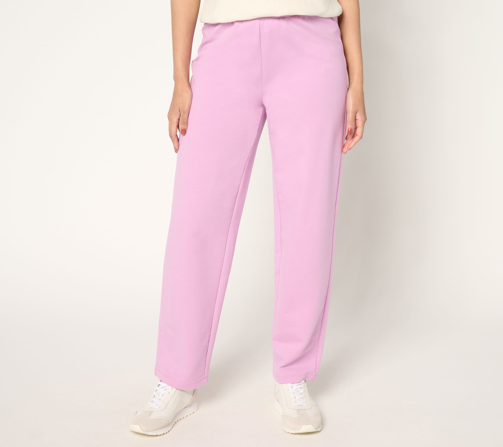 Susan Graver Weekend Stretch Marina Knit Petite Ankle Pants