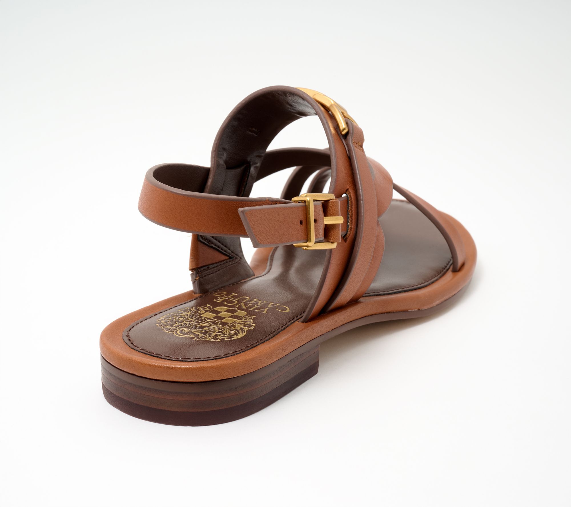 Vince Camuto Leather Slingback Toe Loop Sandals Lenni - QVC.com