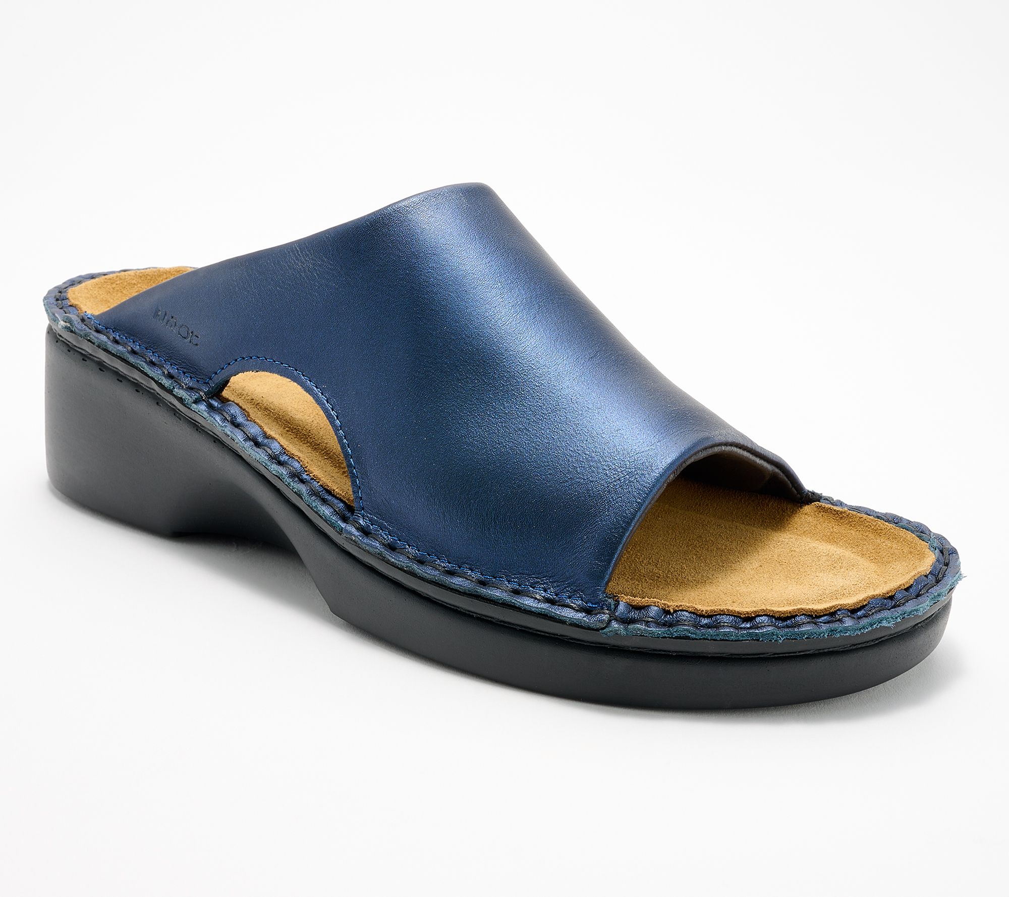 Naot Leather Slide Sandals - Rome