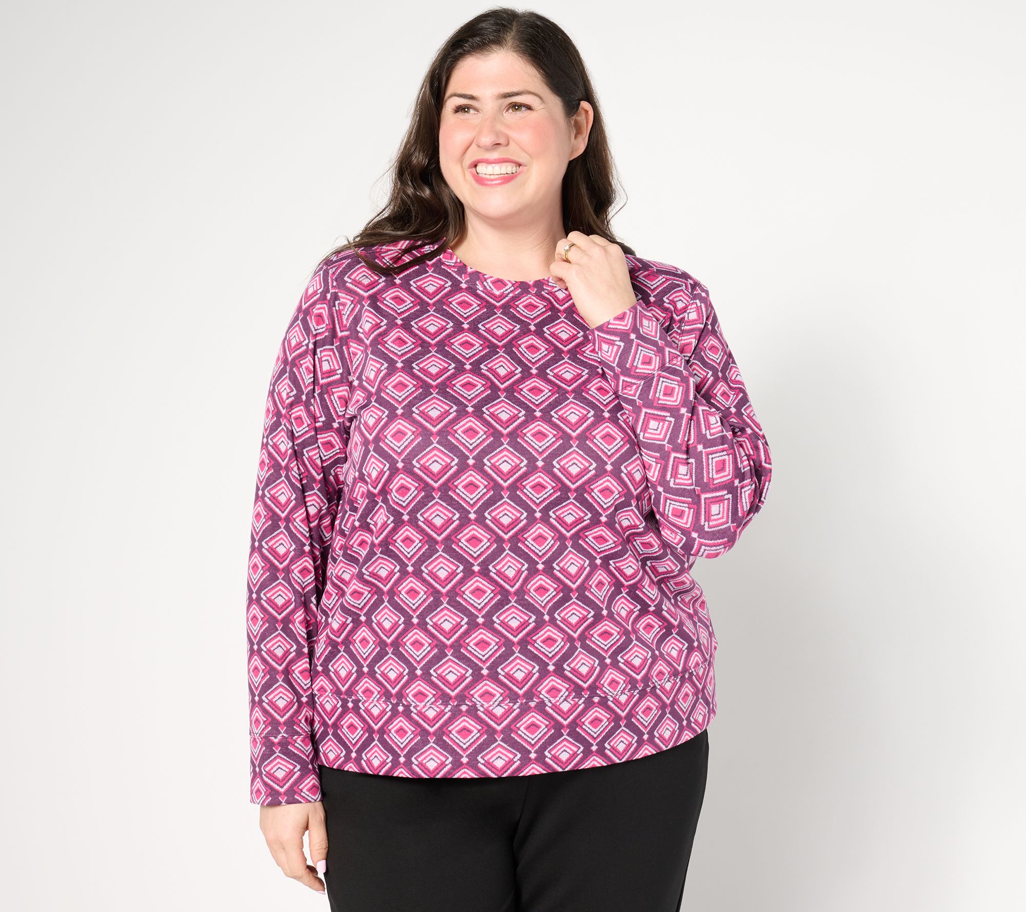 "As Is" by Stacy London Core Printed Jacquard Top