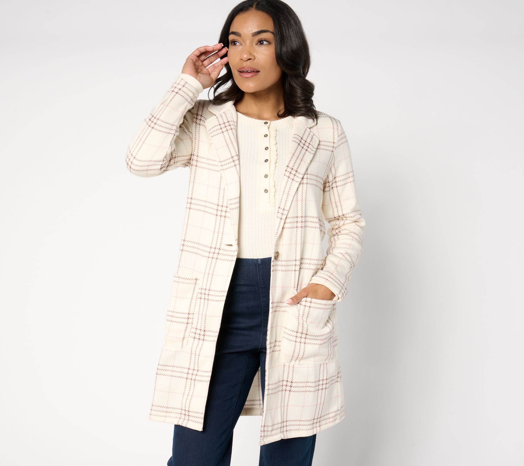 "As Is" Cuddl Duds Brushed Sweater Coatigan