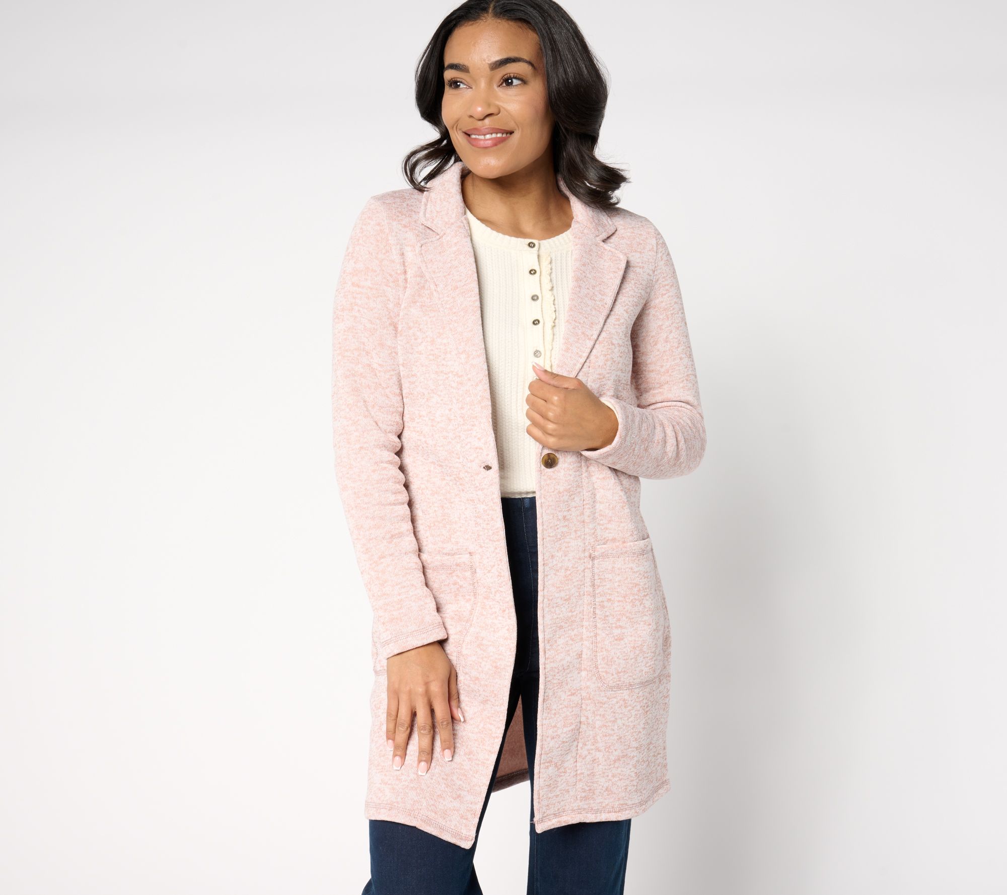 "As Is" Cuddl Duds Brushed Sweater Coatigan