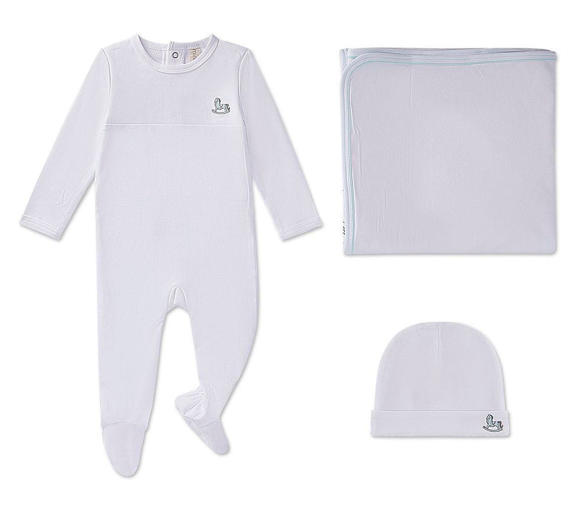 MiniMoi Boys Rocking Pony Footie Set