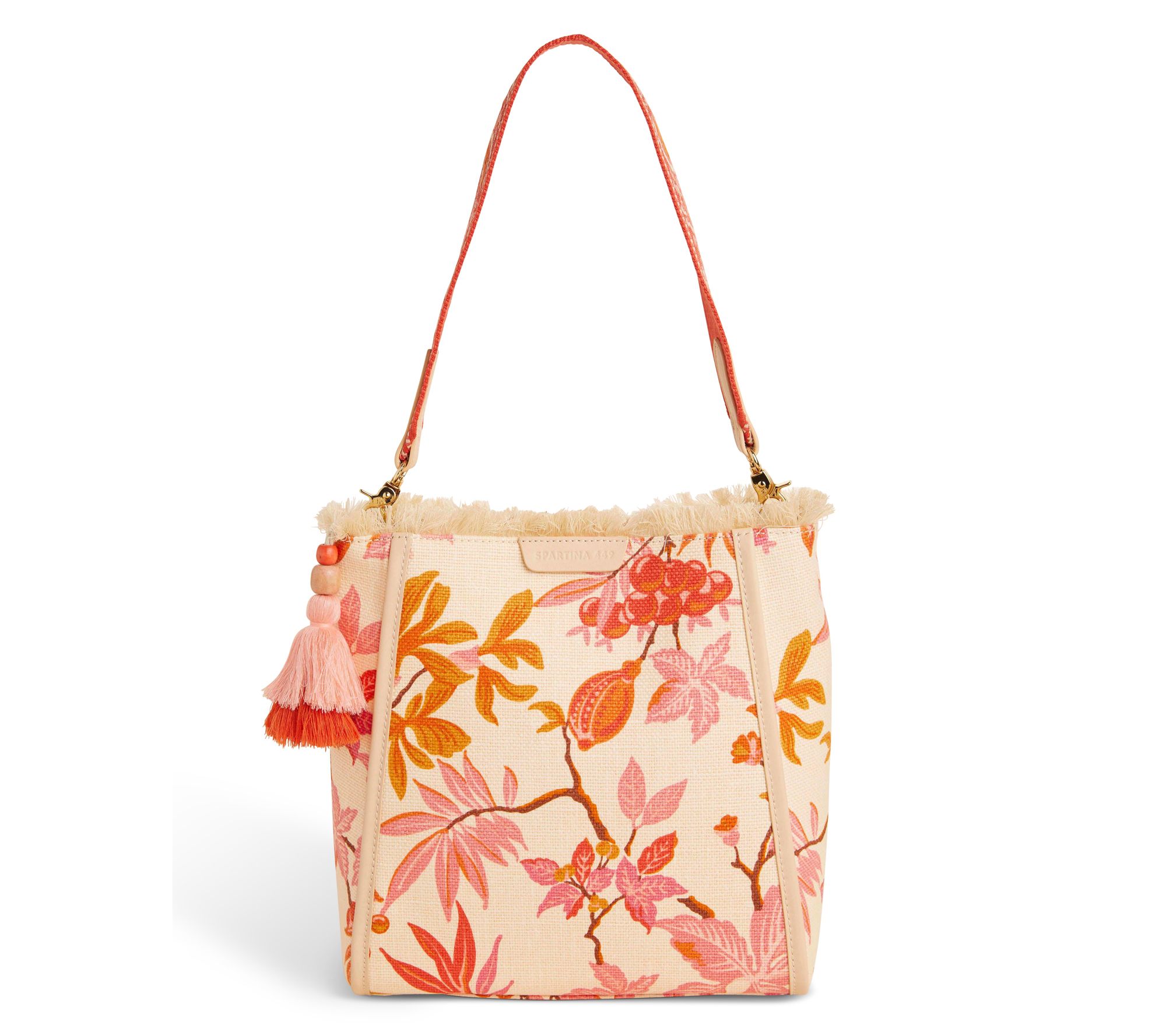 Spartina 449 Melody Fringe Bucket Bag with Leather Trim