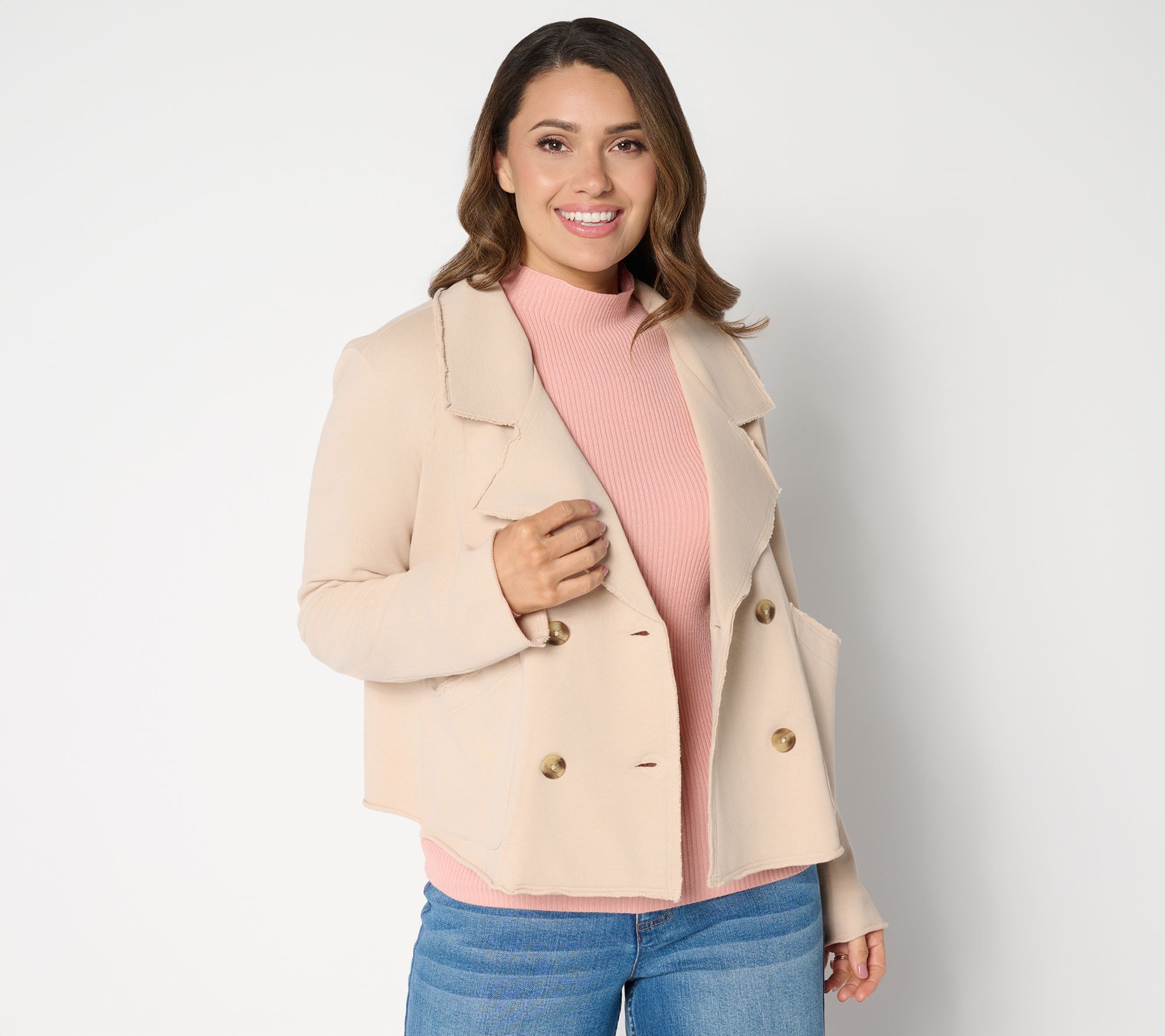 Studio Park x Amy Stran Double Breasted French Terry Jacket