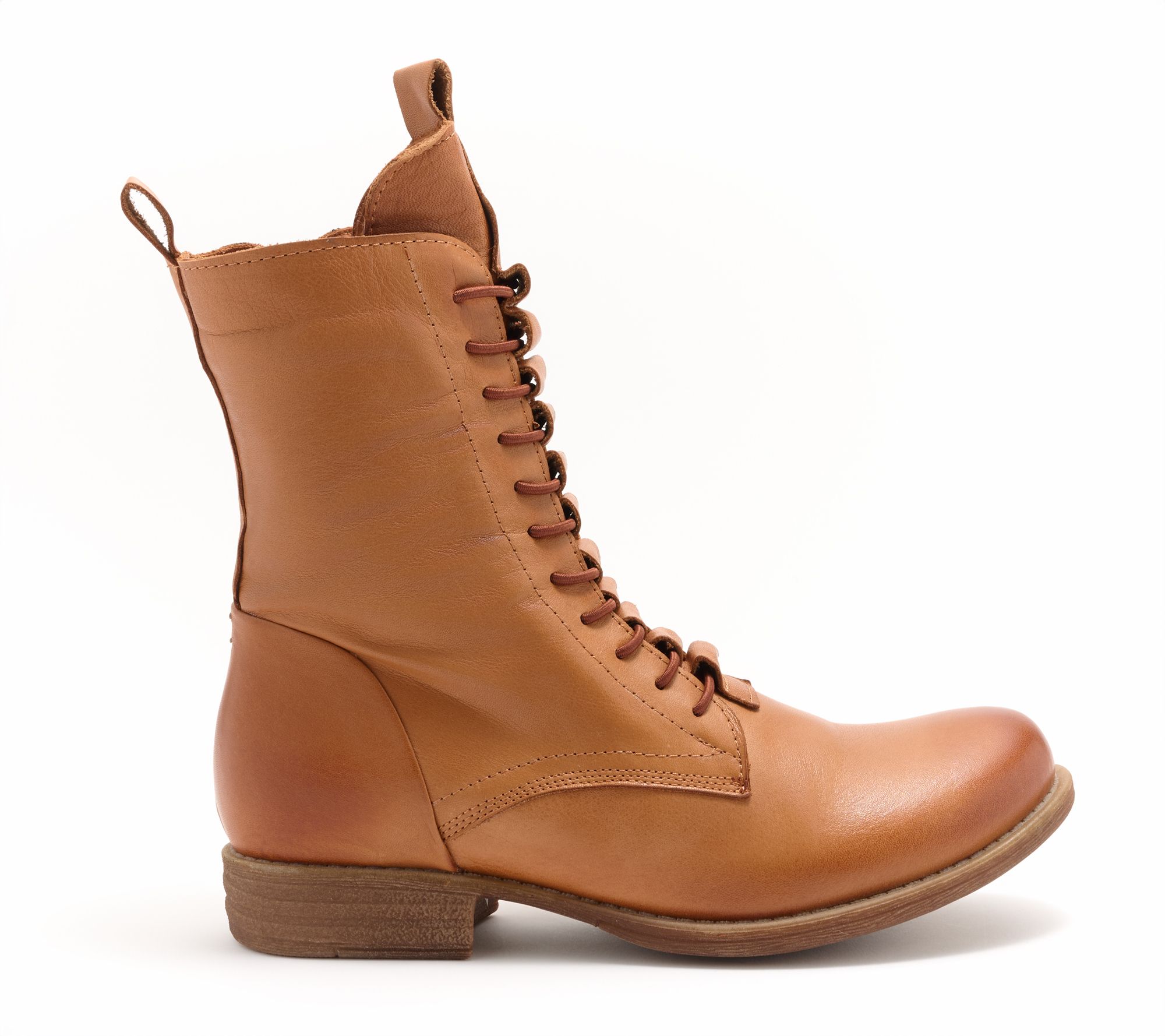 Miz Mooz Leather Gore-Lace Boots - Lizza - QVC.com