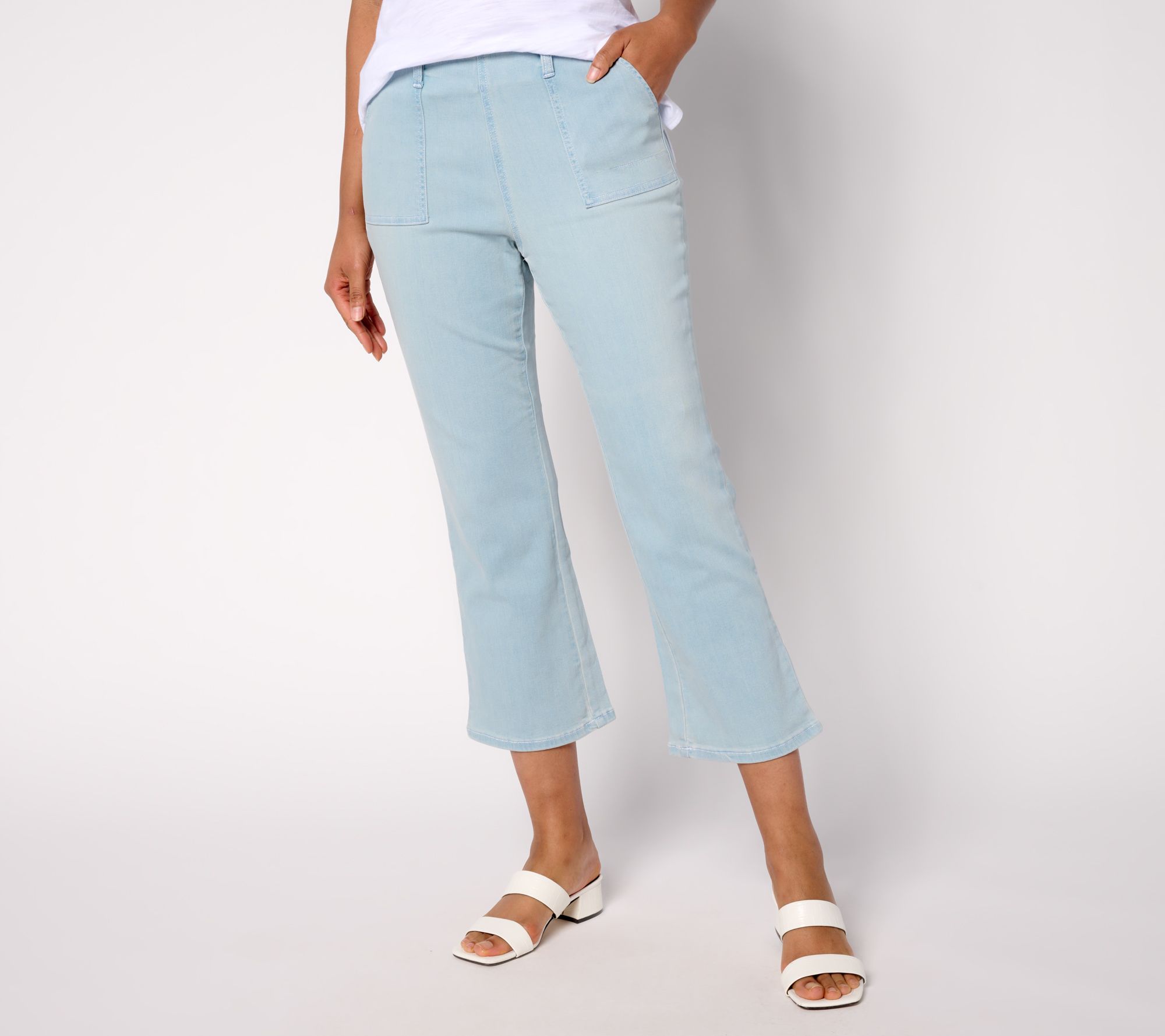 "As Is" Belle by Kim Gravel Reg Primabelle Denim Sailor Crop Jeans