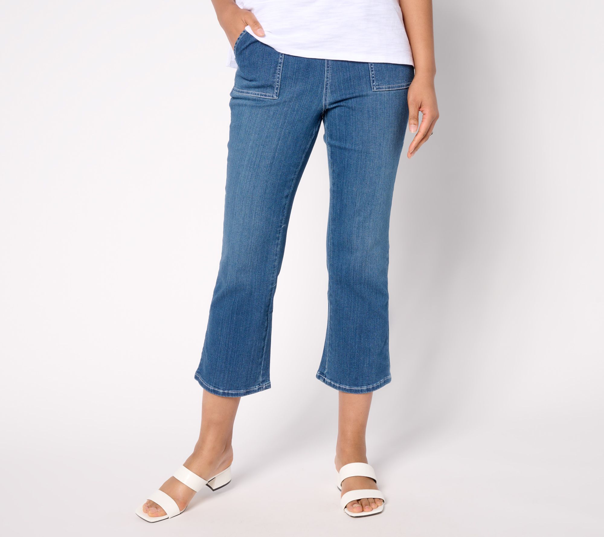 "As Is" Belle by Kim Gravel Reg Primabelle Denim Sailor Crop Jeans