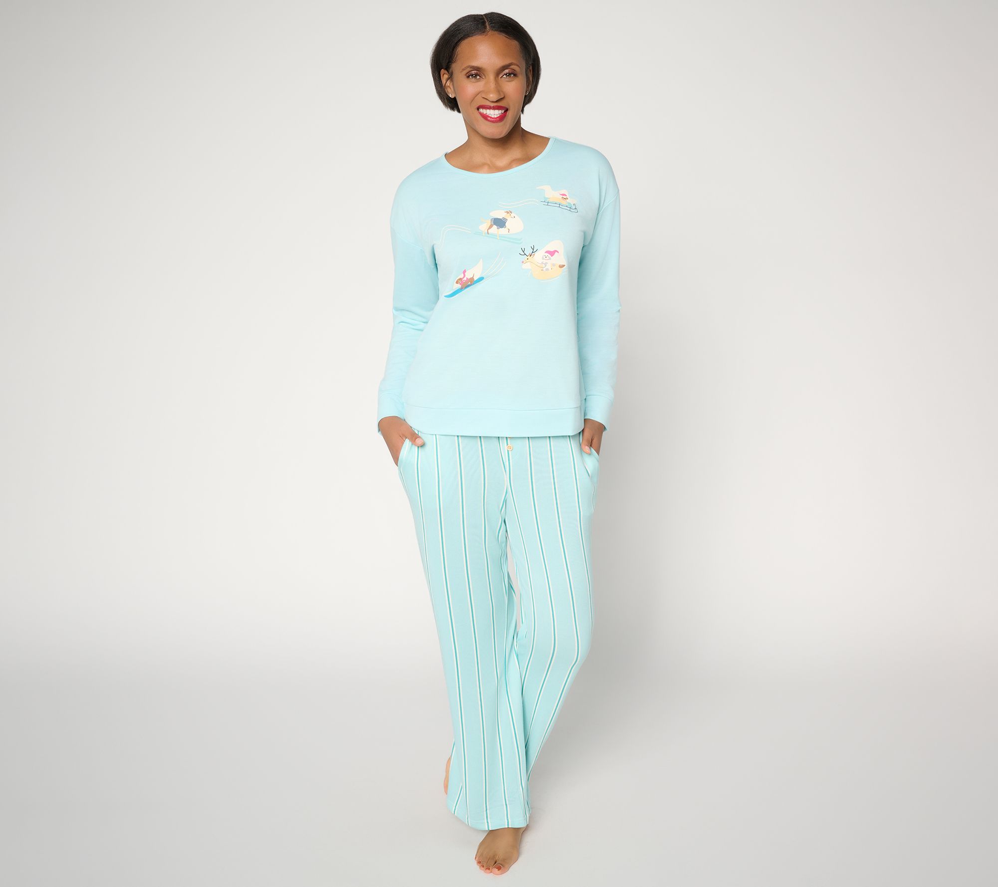 MUK LUKS French Terry and Butterknit Lounge Set