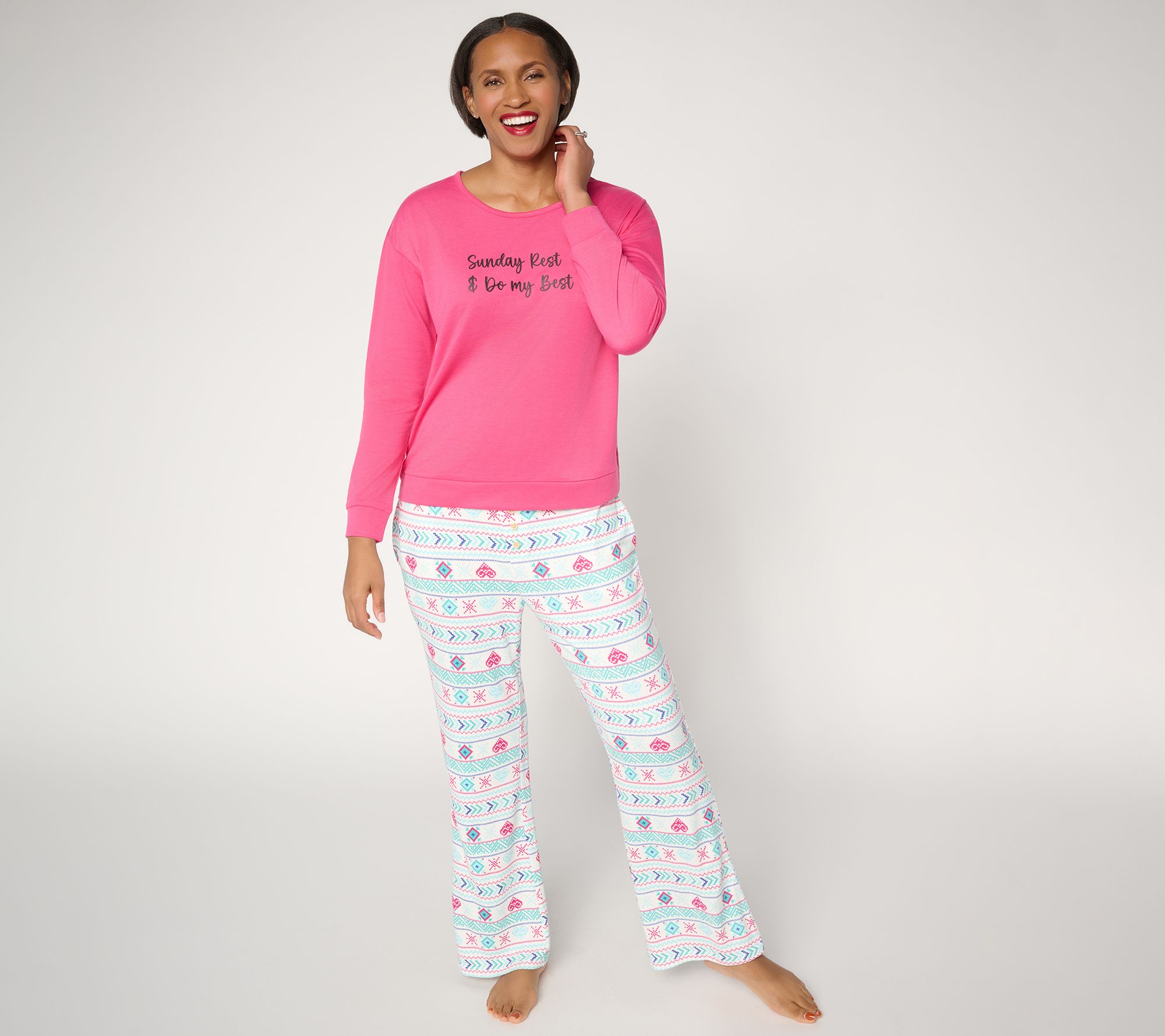 MUK LUKS French Terry and Butterknit Lounge Set