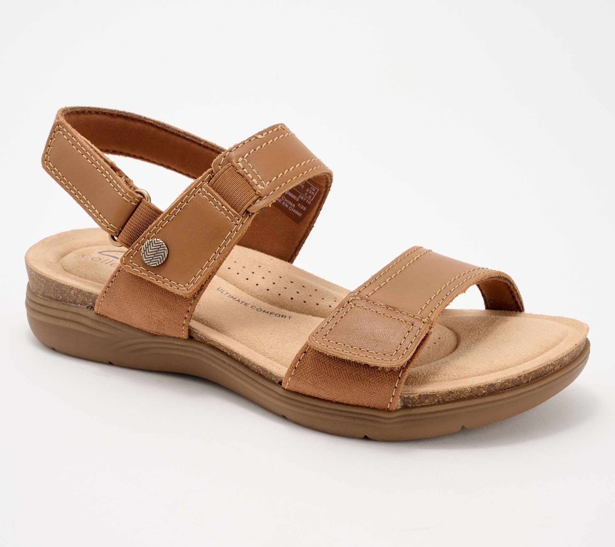 "As Is" Clarks Collection Leather Sandals - April Clover