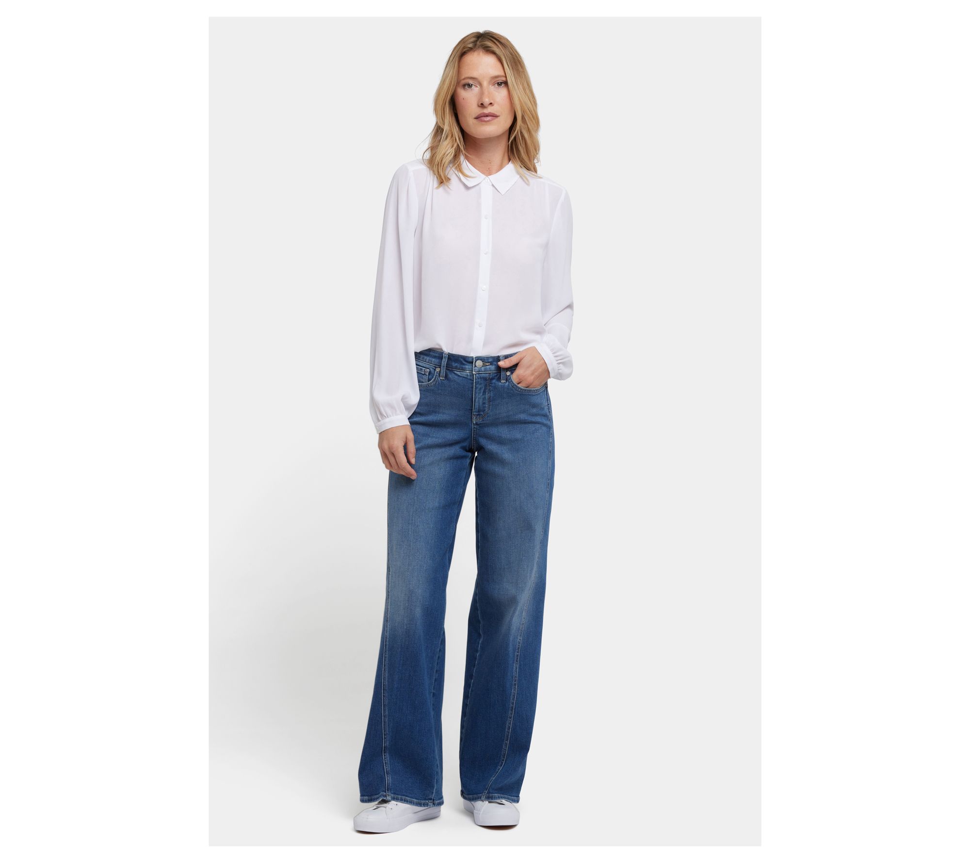 NYDJ Teresa Wide Leg Jeans with Contoured Seams