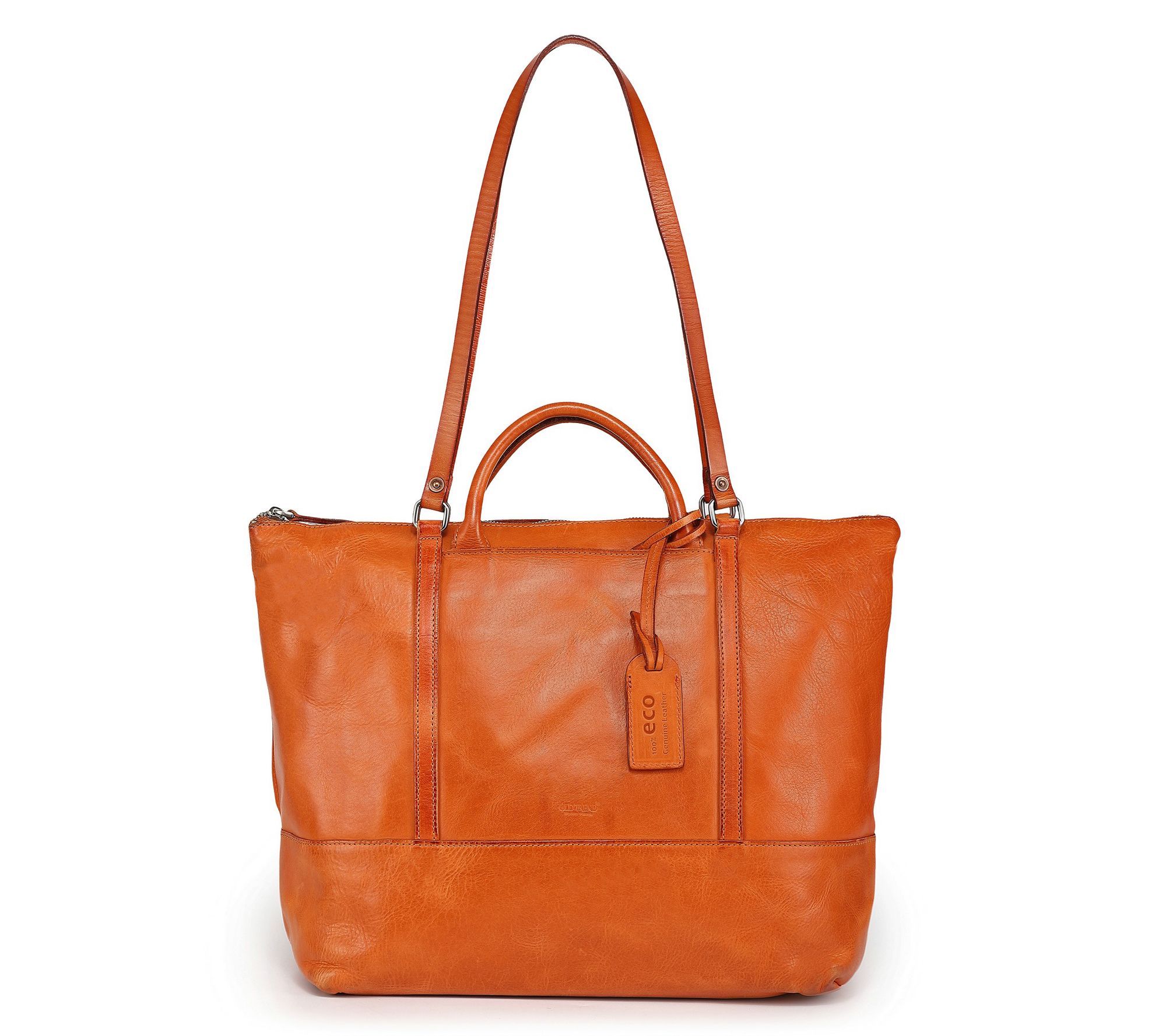 Old Trend Crocus Carryall Leather Tote with Shoulder Strap