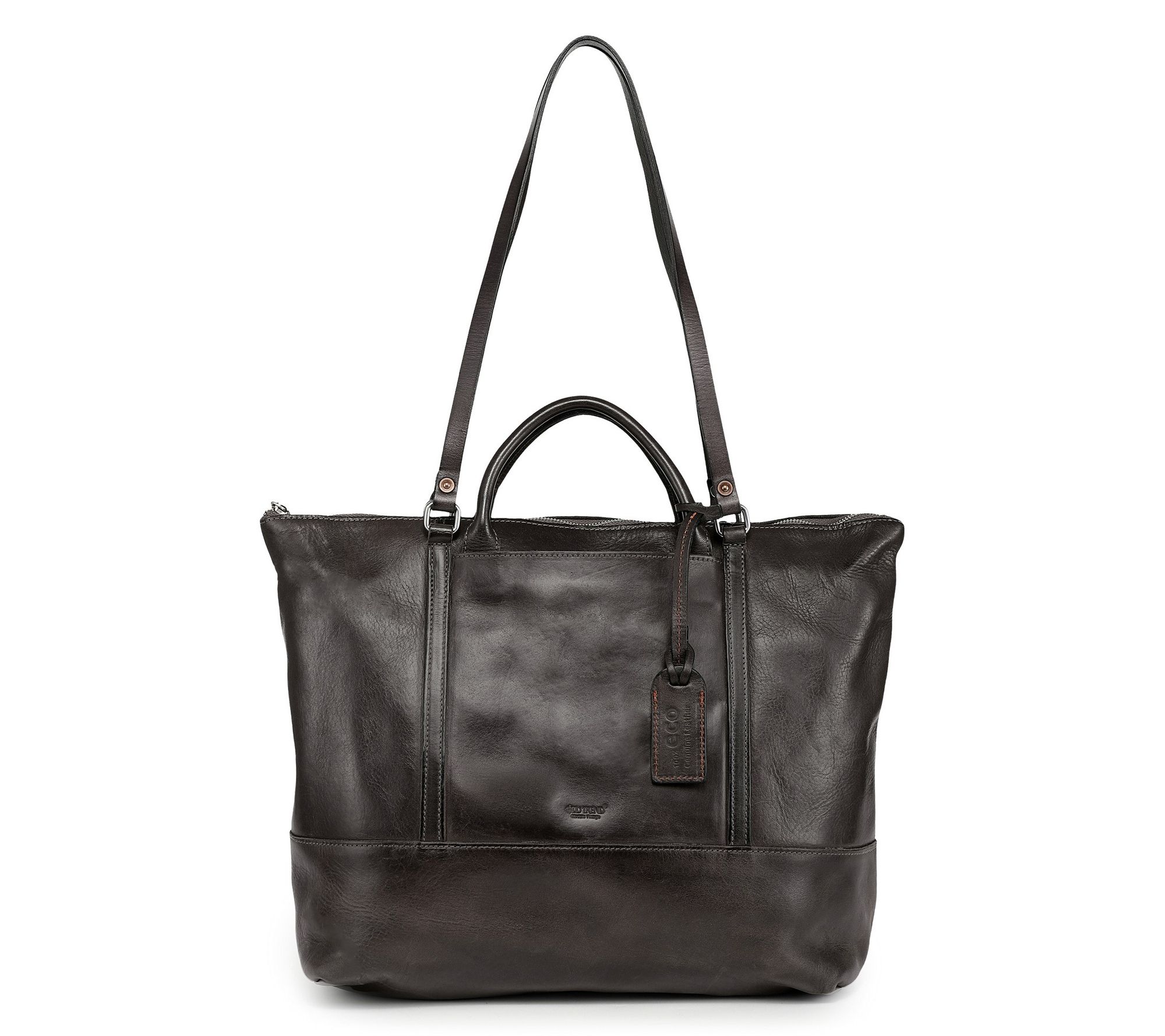 Old Trend Crocus Carryall Leather Tote with Shoulder Strap
