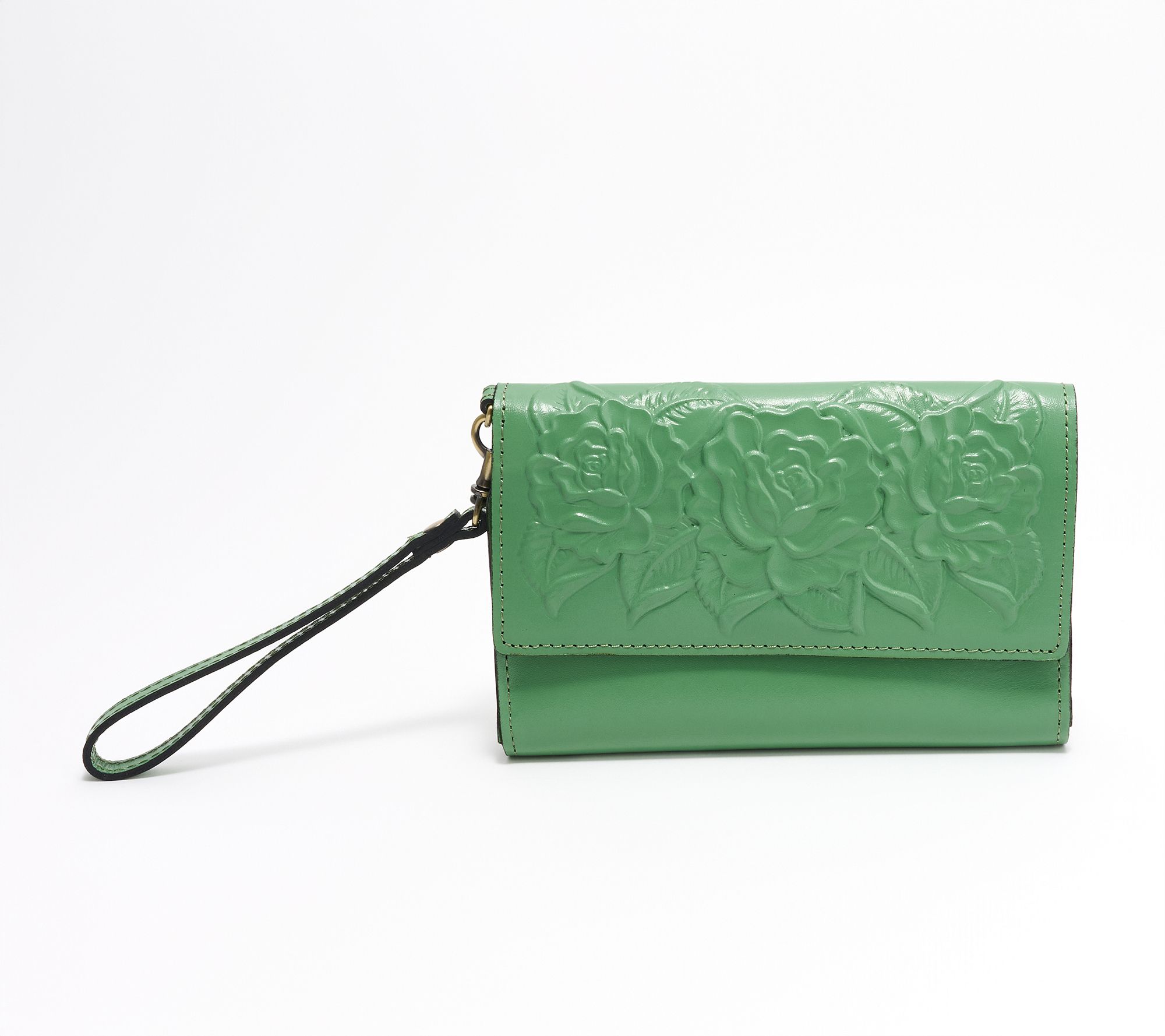 Patricia Nash Leather Marsiliana Mirror Wristlet