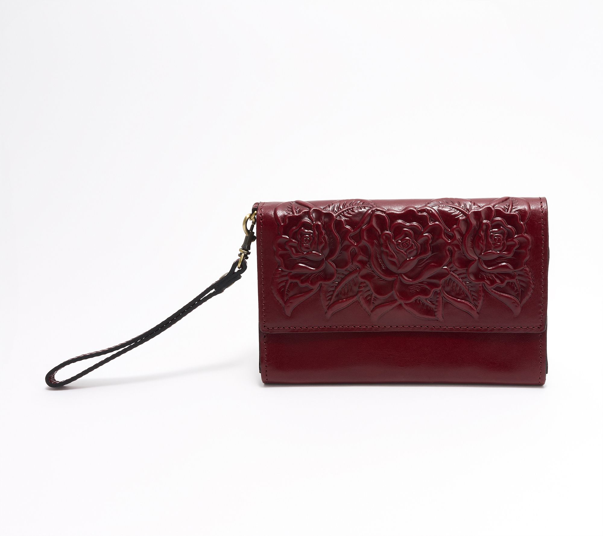 Patricia Nash Leather Marsiliana Mirror Wristlet