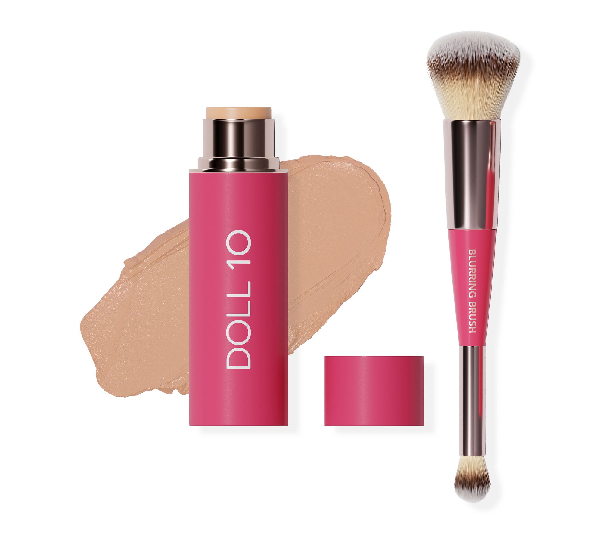 Doll 10 Peptide Blur Stick Foundation with Brush