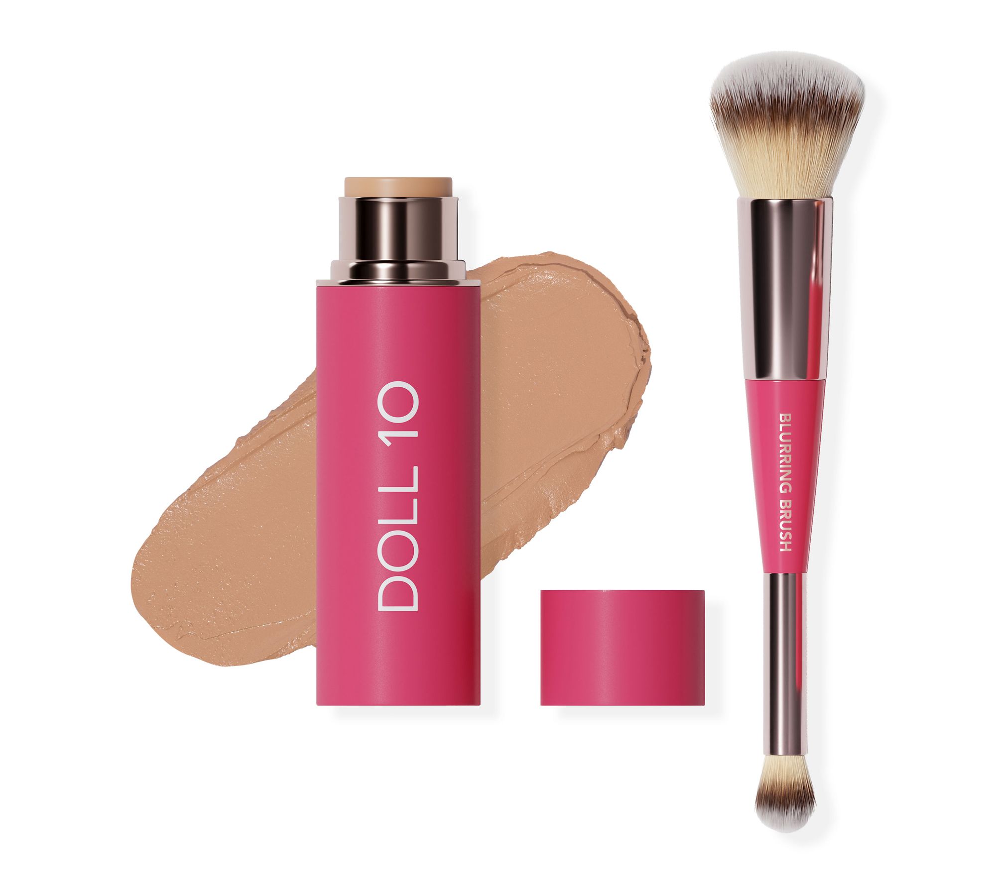 Doll 10 Peptide Blur Stick Foundation with Brush