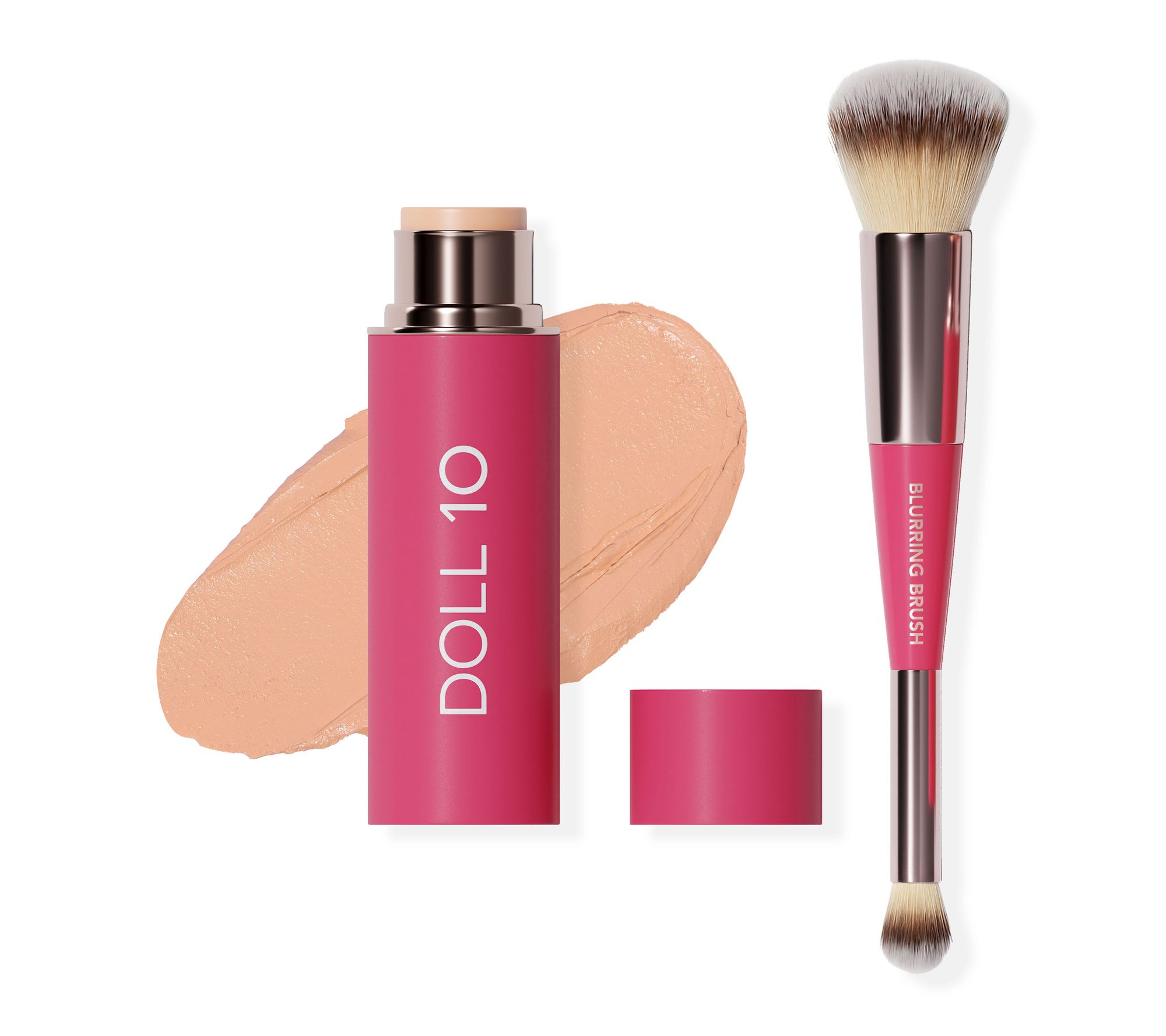 Doll 10 Peptide Blur Stick Foundation with Brush